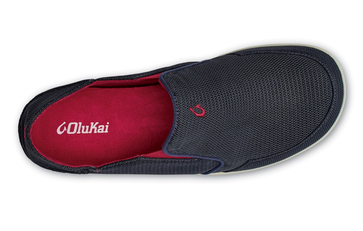 OluKai Nohea Mesh - Men's Casual Shoes - Carbon/Deep Red - Top