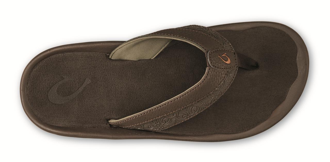 OluKai 'Ohana Koa - Men's Sandals - Dk Java / Dk Java - Top