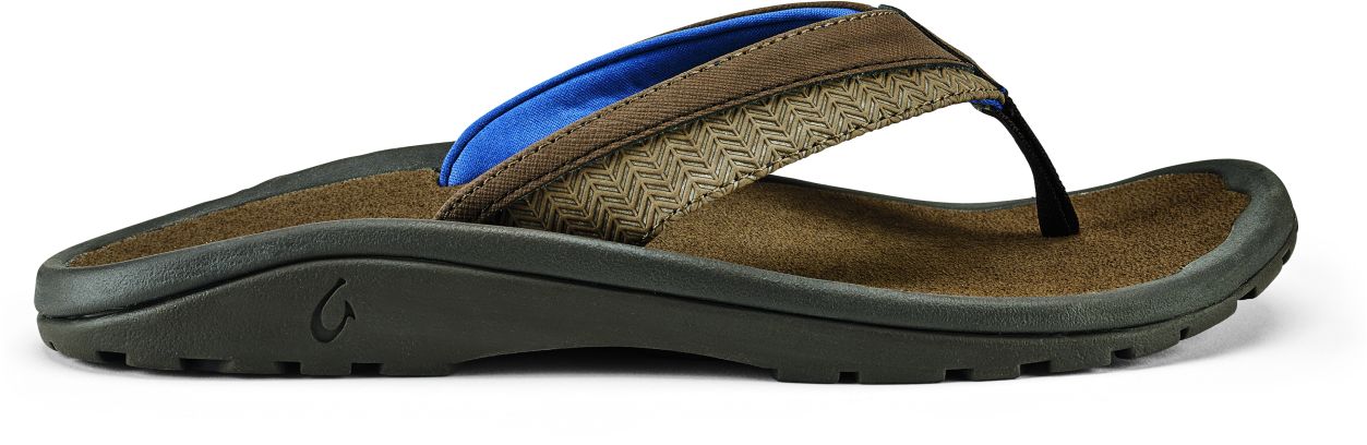 OluKai 'Ohana Koa - Men's Sandals - Espresso/Mustang - Profile