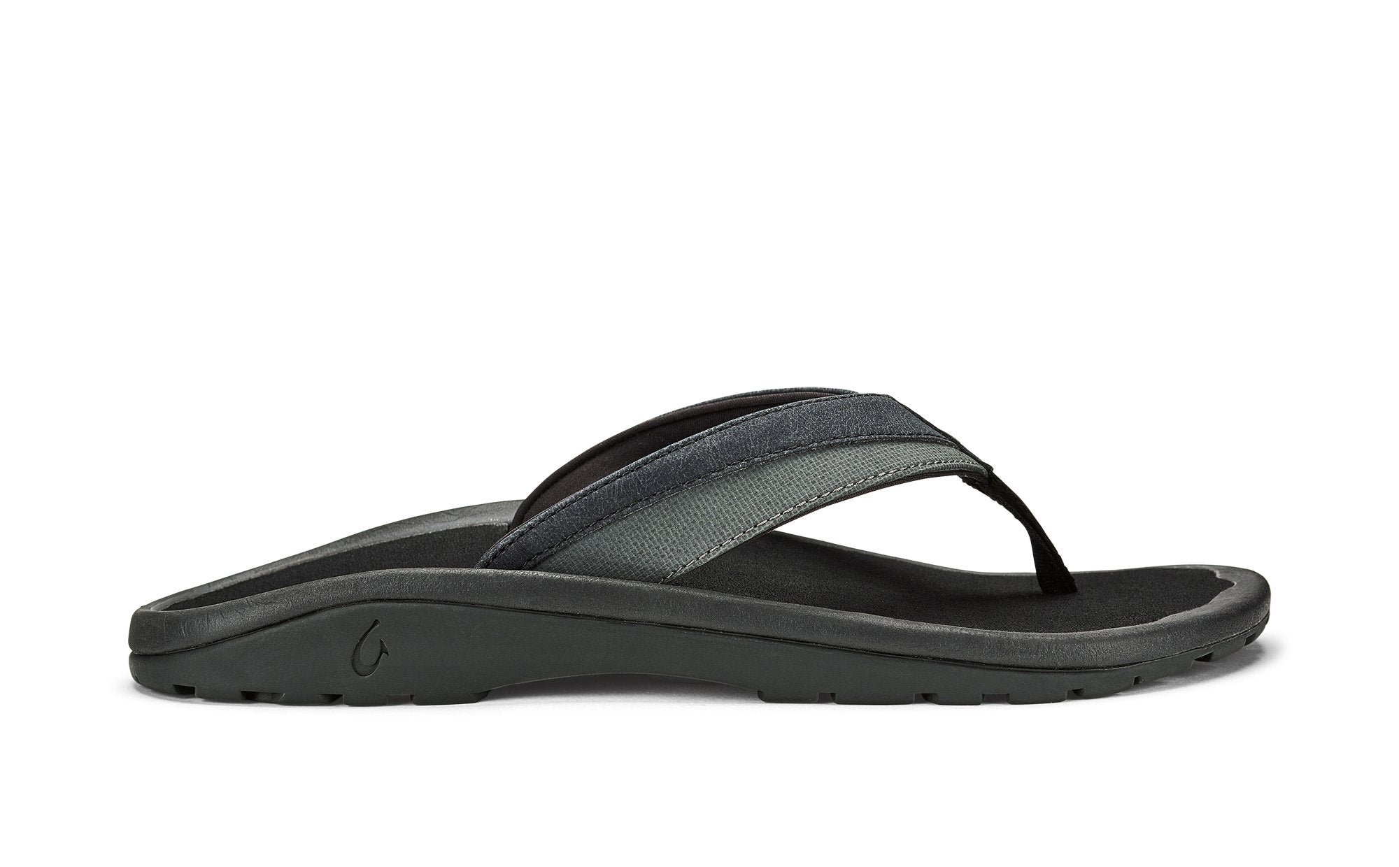 Olukai Ohana Koa Men's Beach Sandals - Lava Rock / Lava Rock - Side