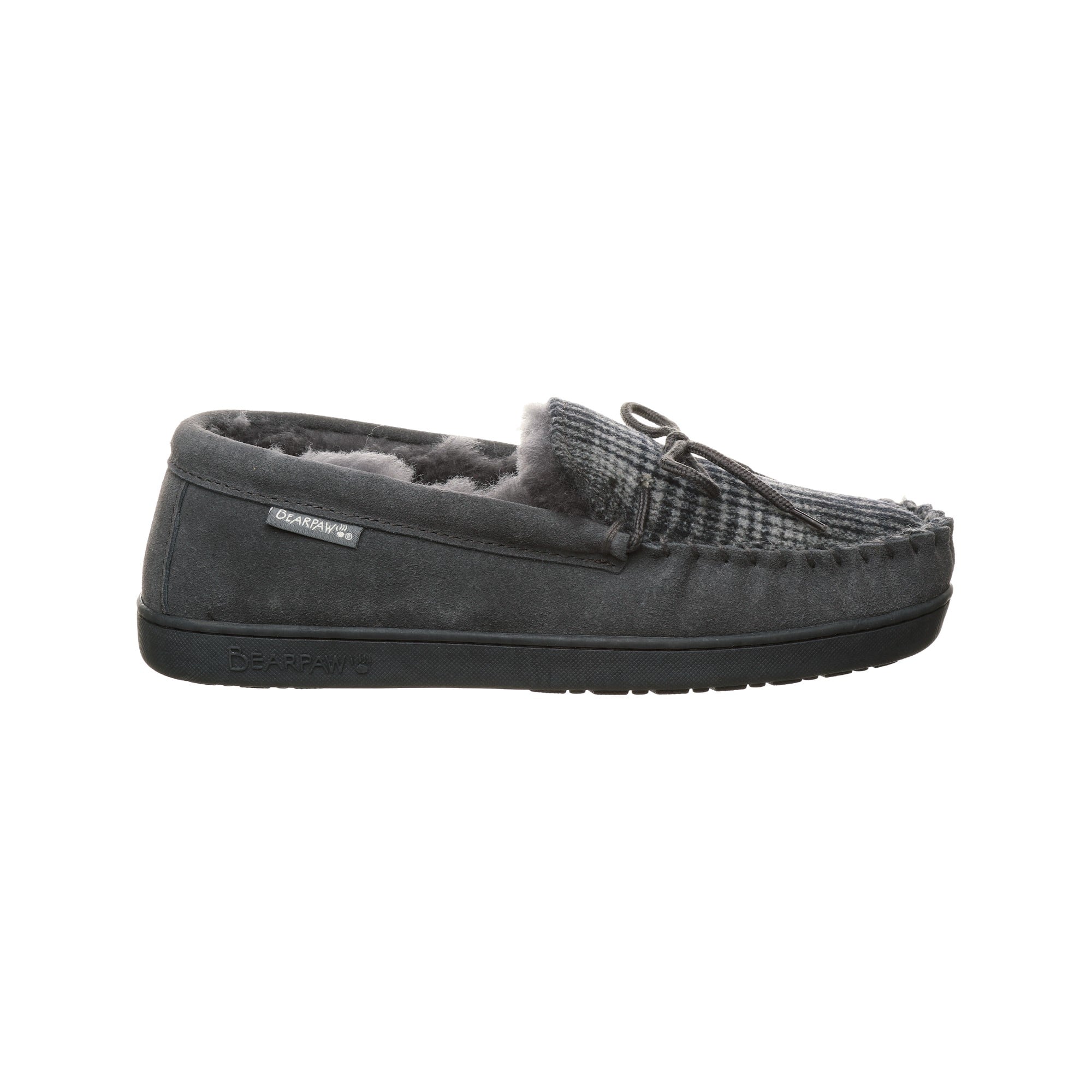 Bearpaw Moc II 2 - Men's Sheepskin Slipper  030 - Charcoal - Side View