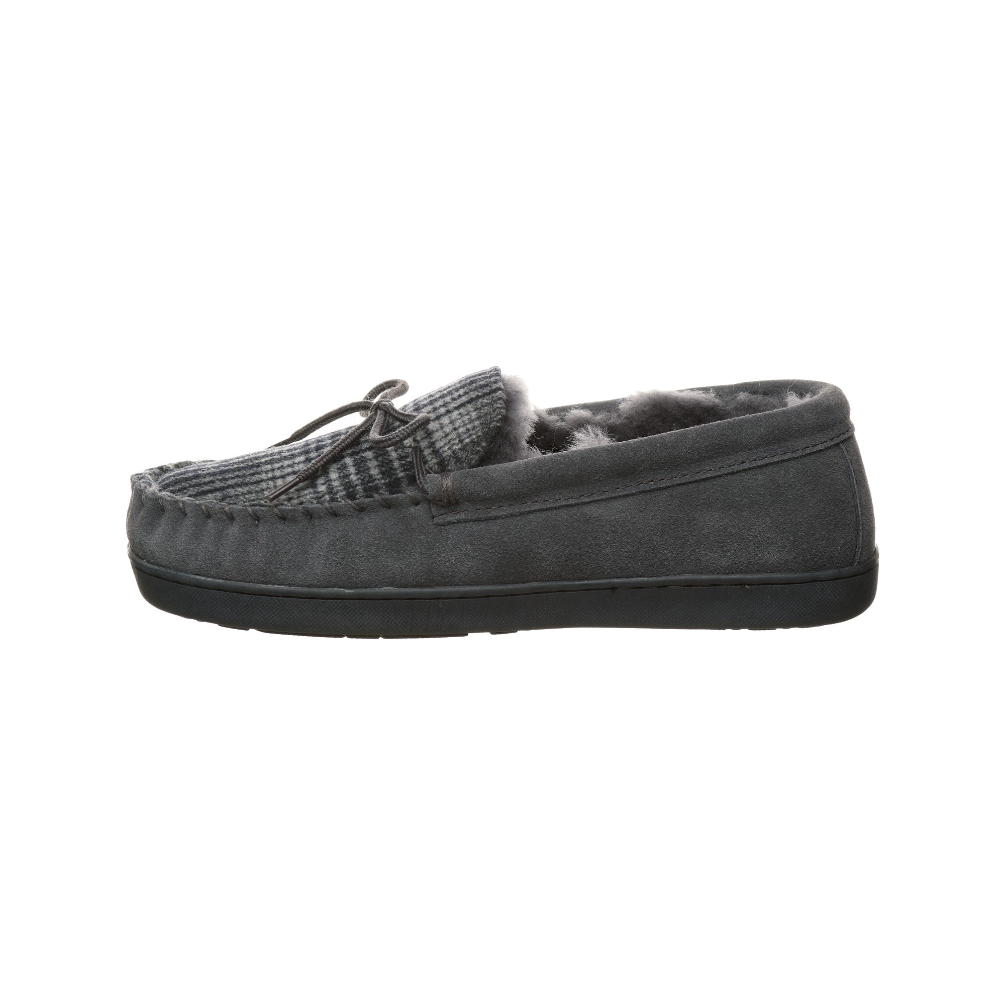 Bearpaw Moc II 2 - Men's Sheepskin Slipper  030 - Charcoal - Side View
