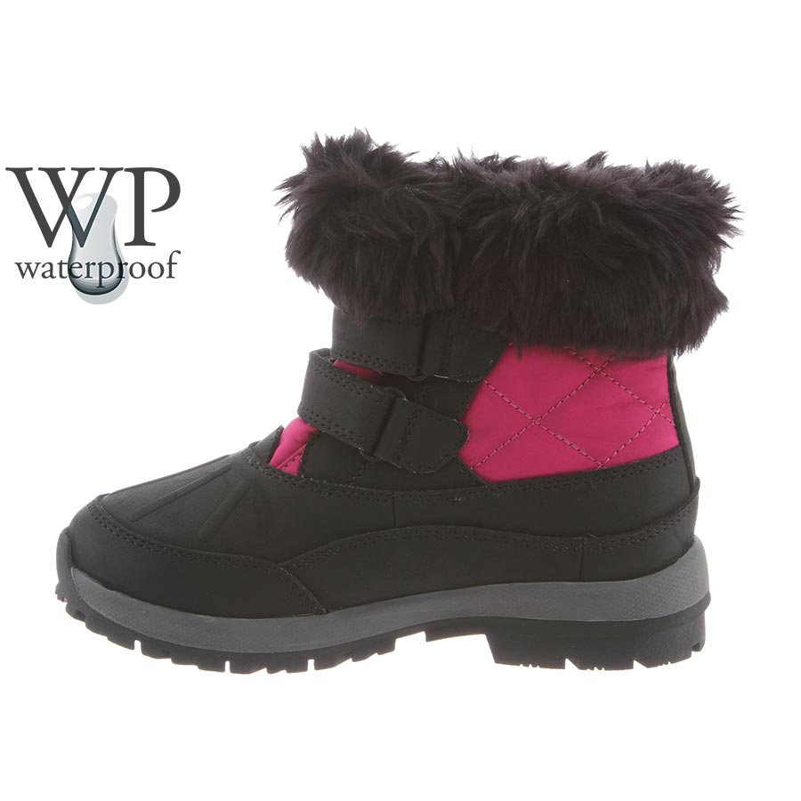 Bearpaw Amanda - Kid's Waterproof Boots - Girls Youth Sizes - 1949Y Black/fuschia alt2 zoom