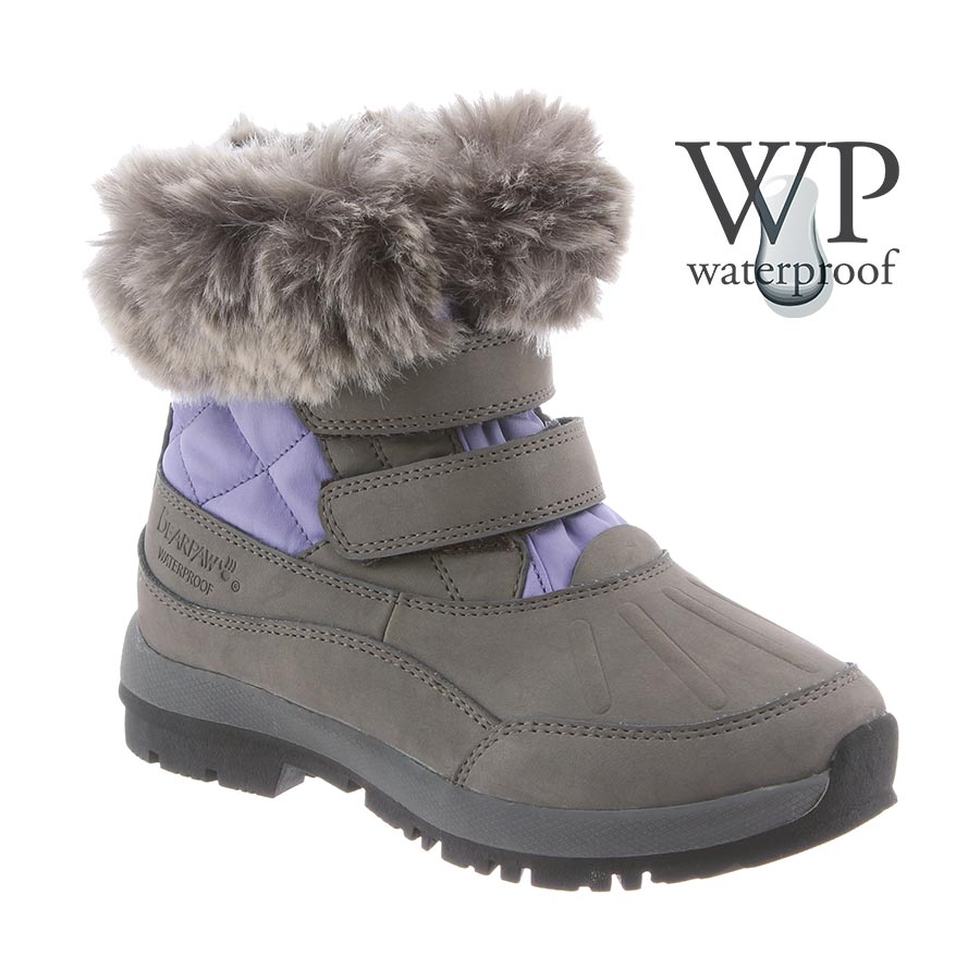 Bearpaw Amanda - Kid's Waterproof Boots - Girls Youth Sizes - 1949Y Gray/lavendar zoom