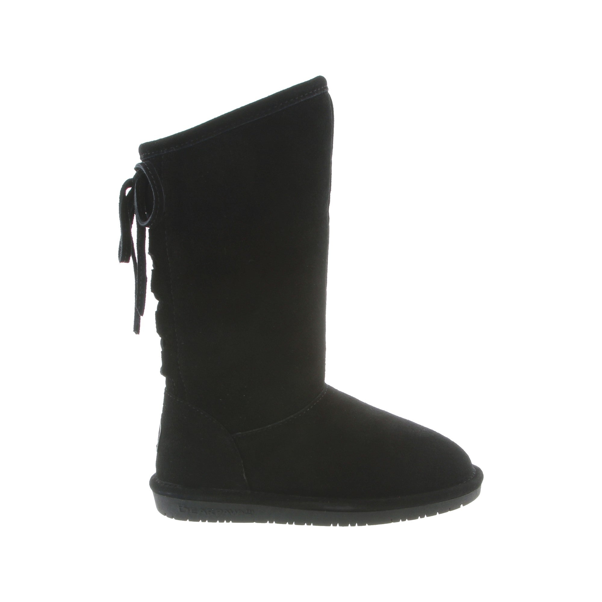 Bearpaw Phylly Kid's Leather Boots - 1955Y  011 - Black - Side View