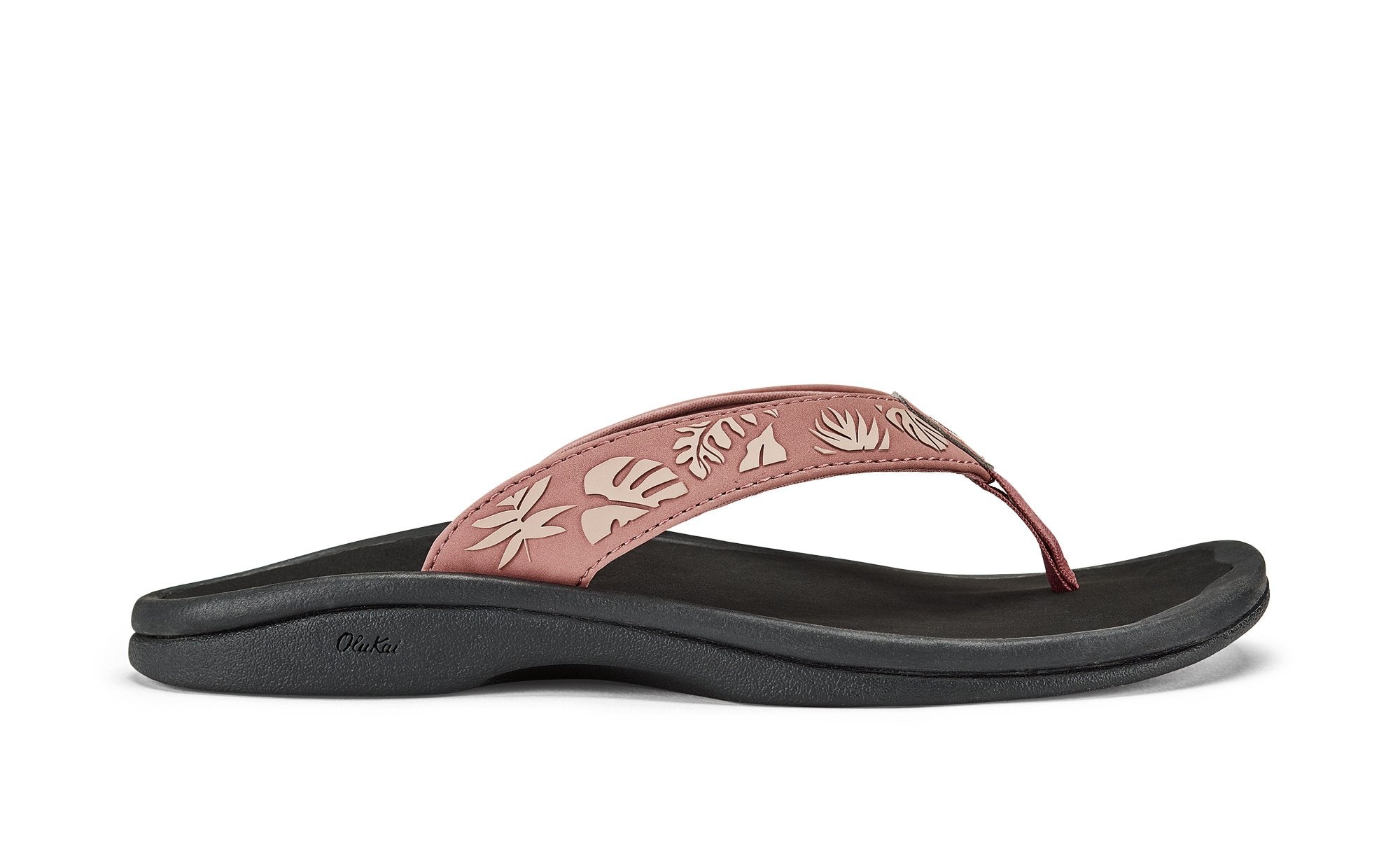 OluKai Ohana Women's Beach Sandals - Ash Rose / Lau - Side