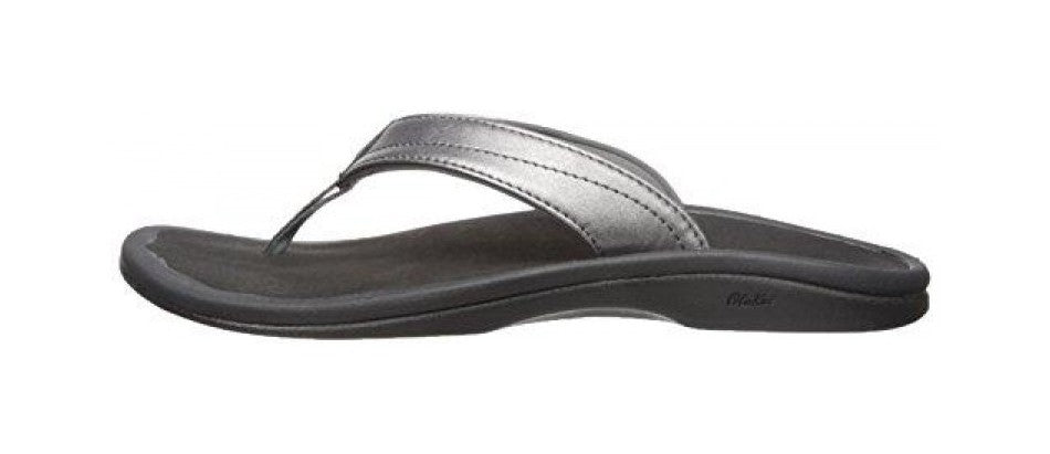 Olukai 'Ohana Women's Flip Flops - Pewter / Black