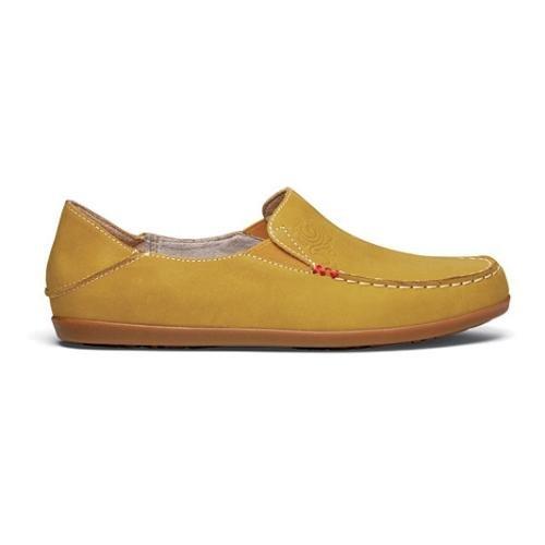 Olukai Nohea Nubuck - Women\'s Comfort Shoe - Golden/Off White