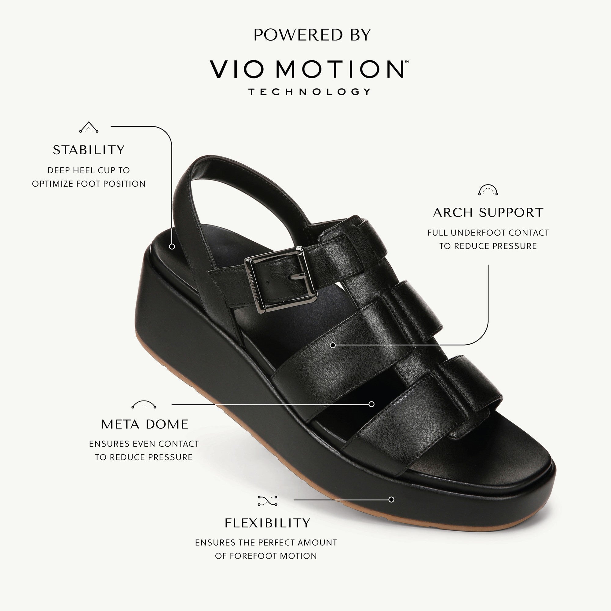 Vionic Delano Women's Platform Wedge Comfort Sandal - Lifestyle