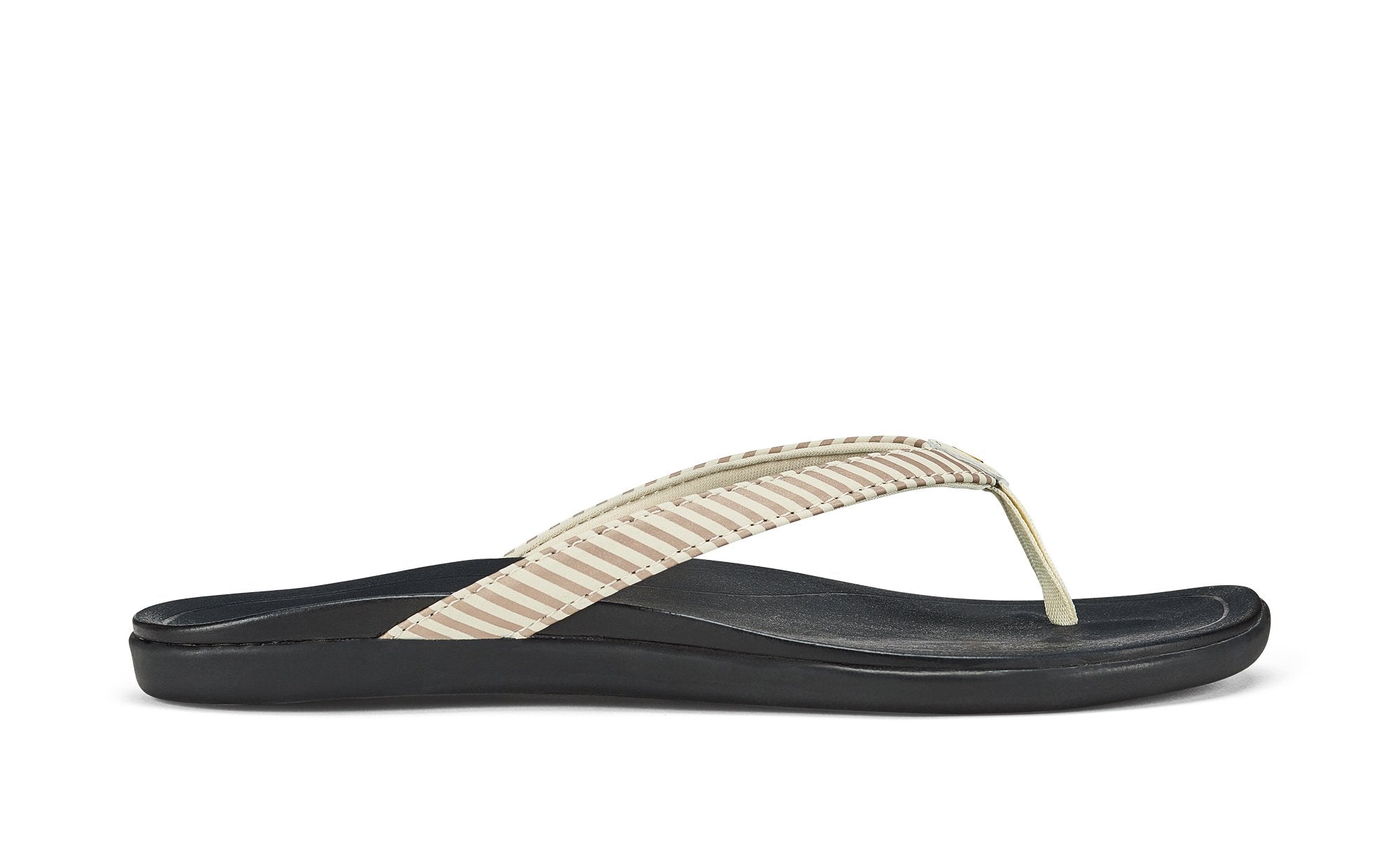 OluKai Hoopio Women's Beach Sandals - Bone / Stripe - Side