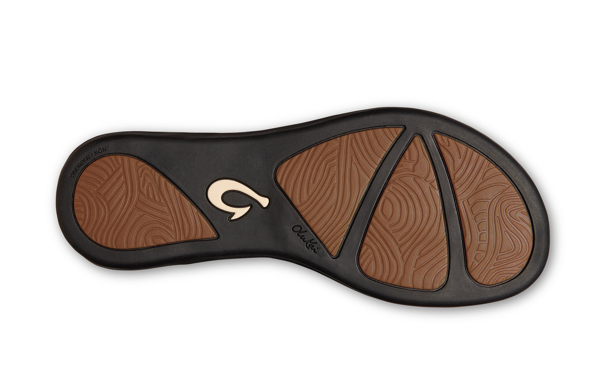 OluKai Hoopio Women's Beach Sandals - Bone / Stripe - Sole