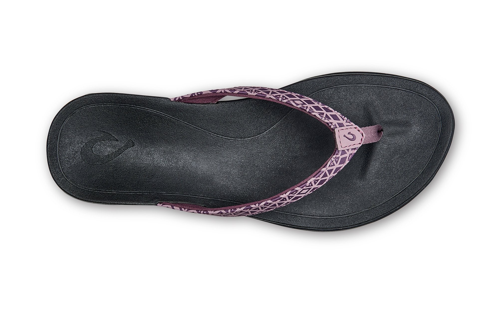Olukai Hoopio Women's Beach Sandals - Mauve Kapa / Black - Top
