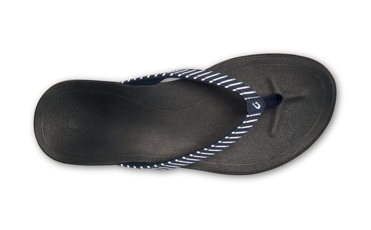 Olukai Ho'opio - Women's Comfort Sandal - Trench Blue/Stripe - Top
