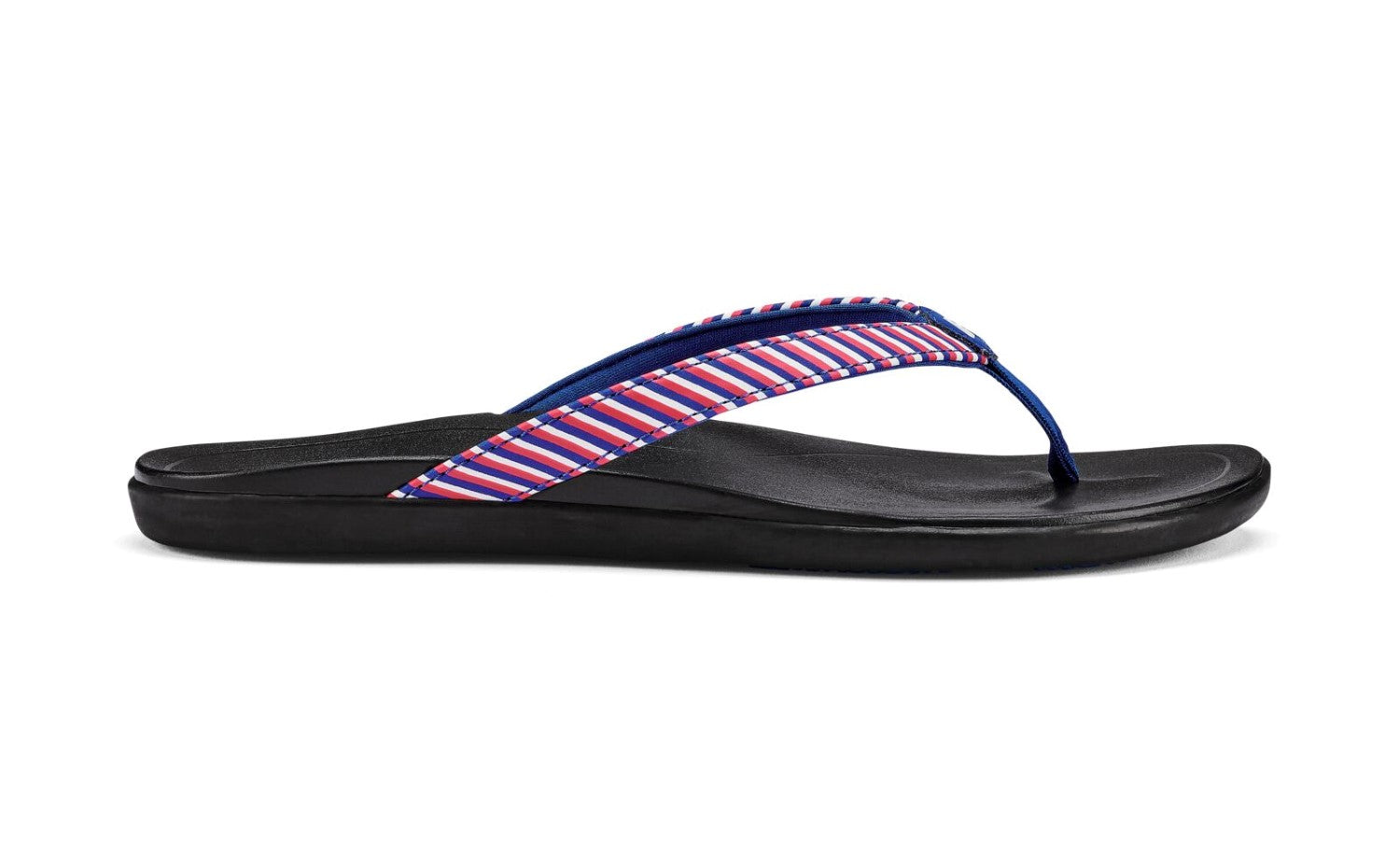 Olukai Ho'opio - Women's Comfort Sandal - Red/Stripe - Side