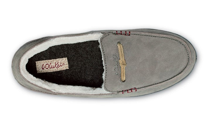 OluKai Pa'ani - Women's Comfort Slipper - Sheepskin - Fog/Dk Shadow - Top