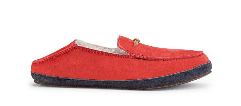 OluKai Pa'ani - Women's Comfort Slipper - Sheepskin - Grenadine/Dk Shadow - Drop-In-Heel