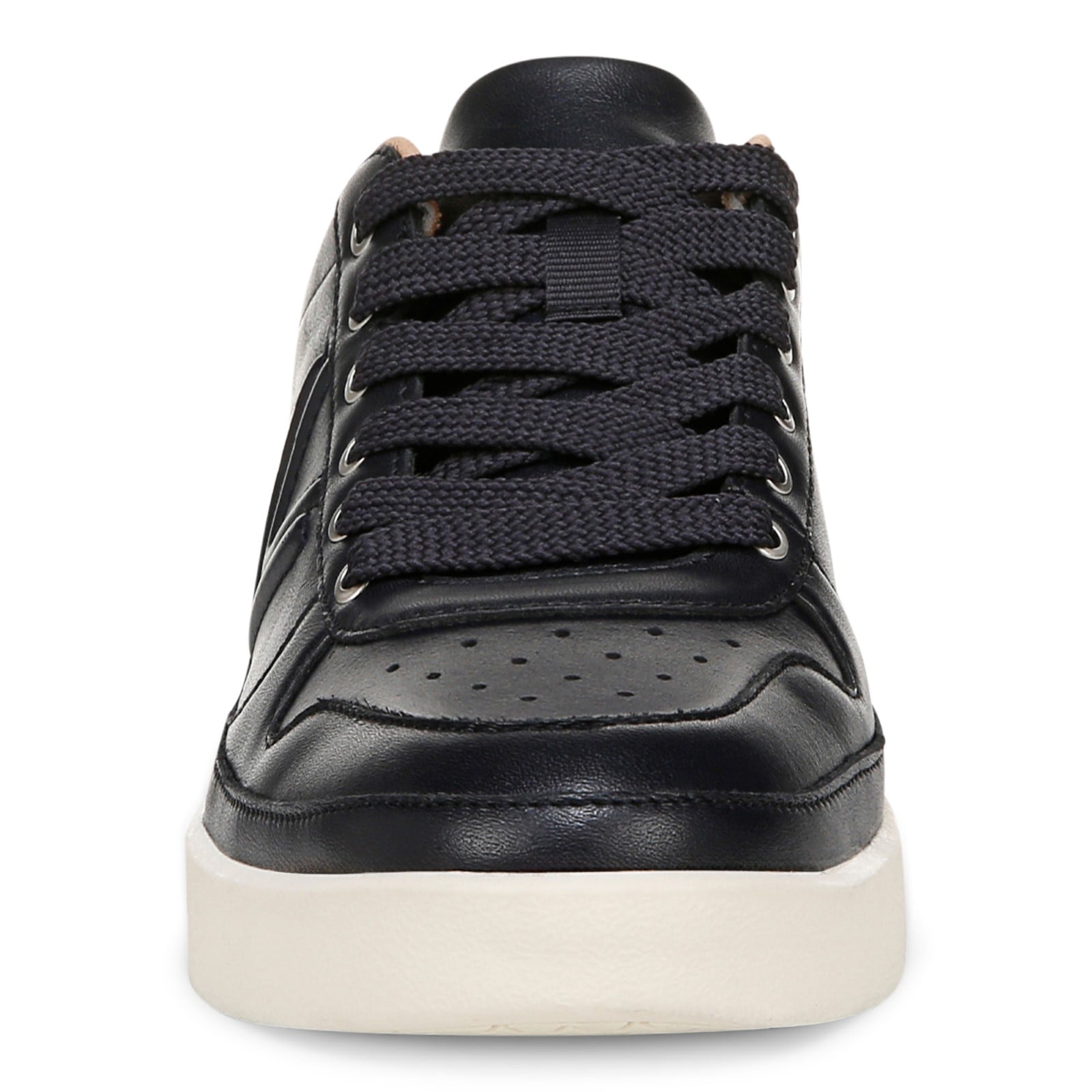 Vionic Elise Women's Leather Casual Comfort Sneakers - Navy Blazer - Front