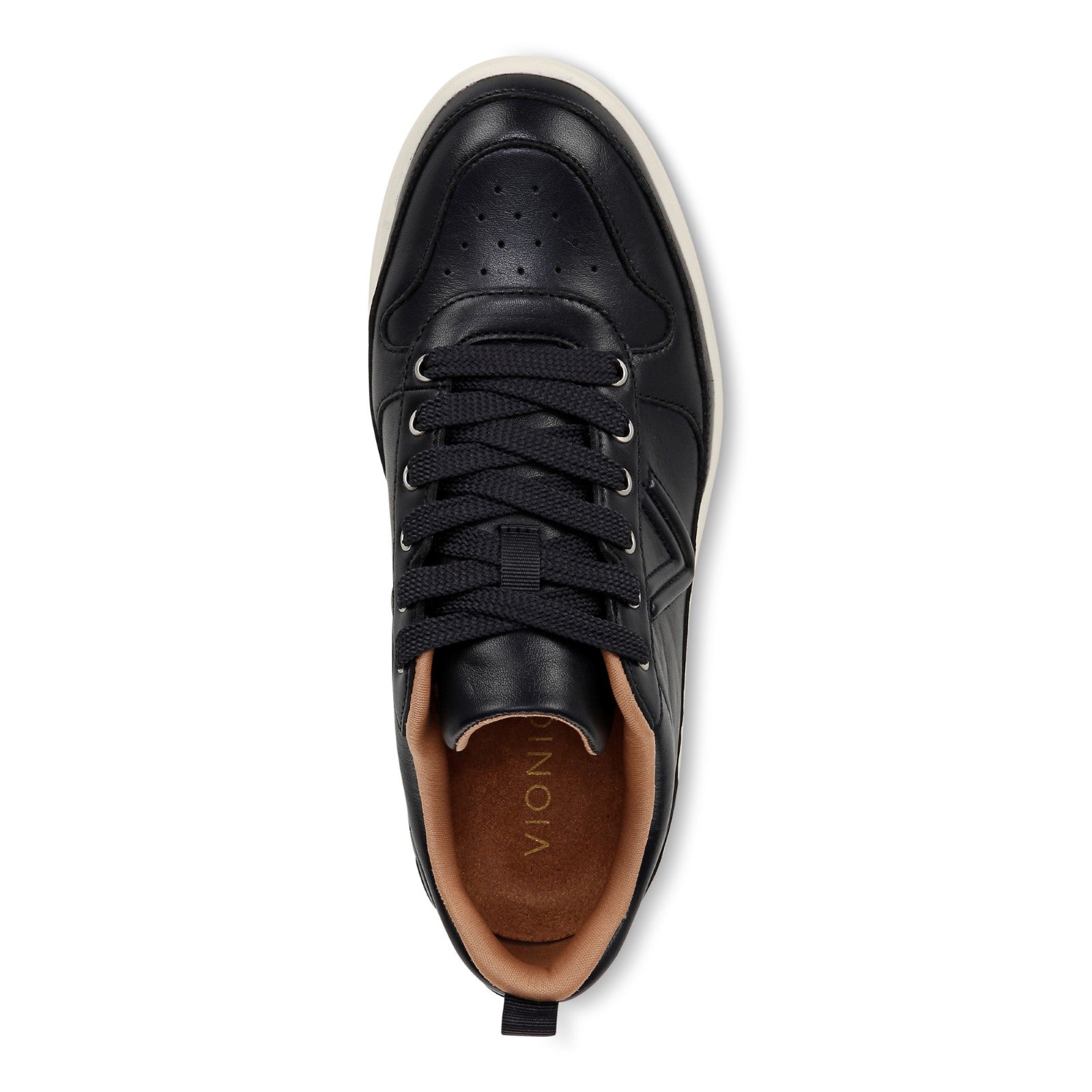 Vionic Elise Women's Leather Casual Comfort Sneakers - Navy Blazer - Top
