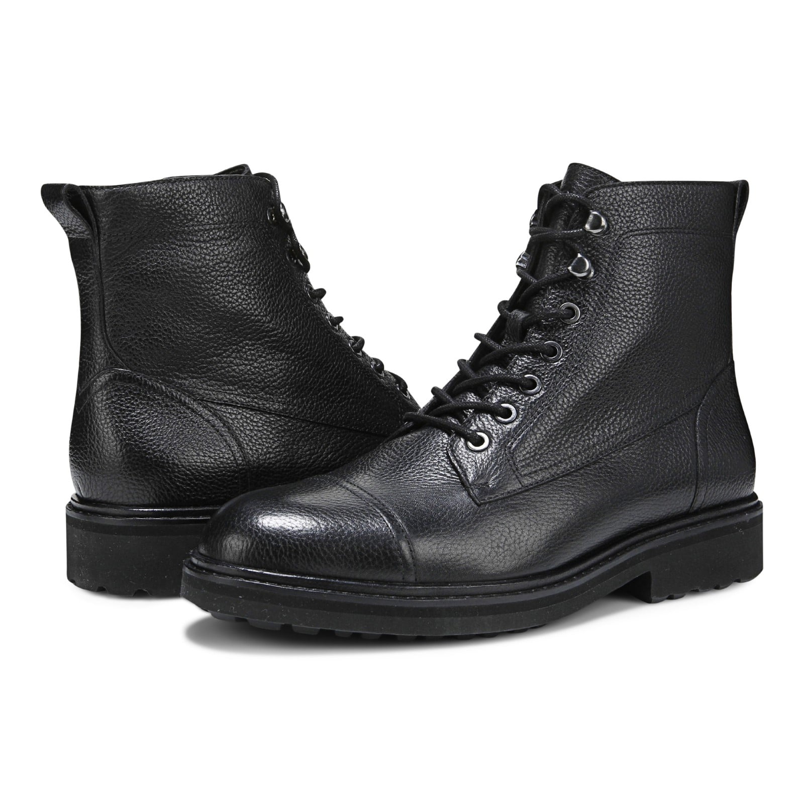 Vionic Livermore Men's Ankle Boot - Black - pair left angle