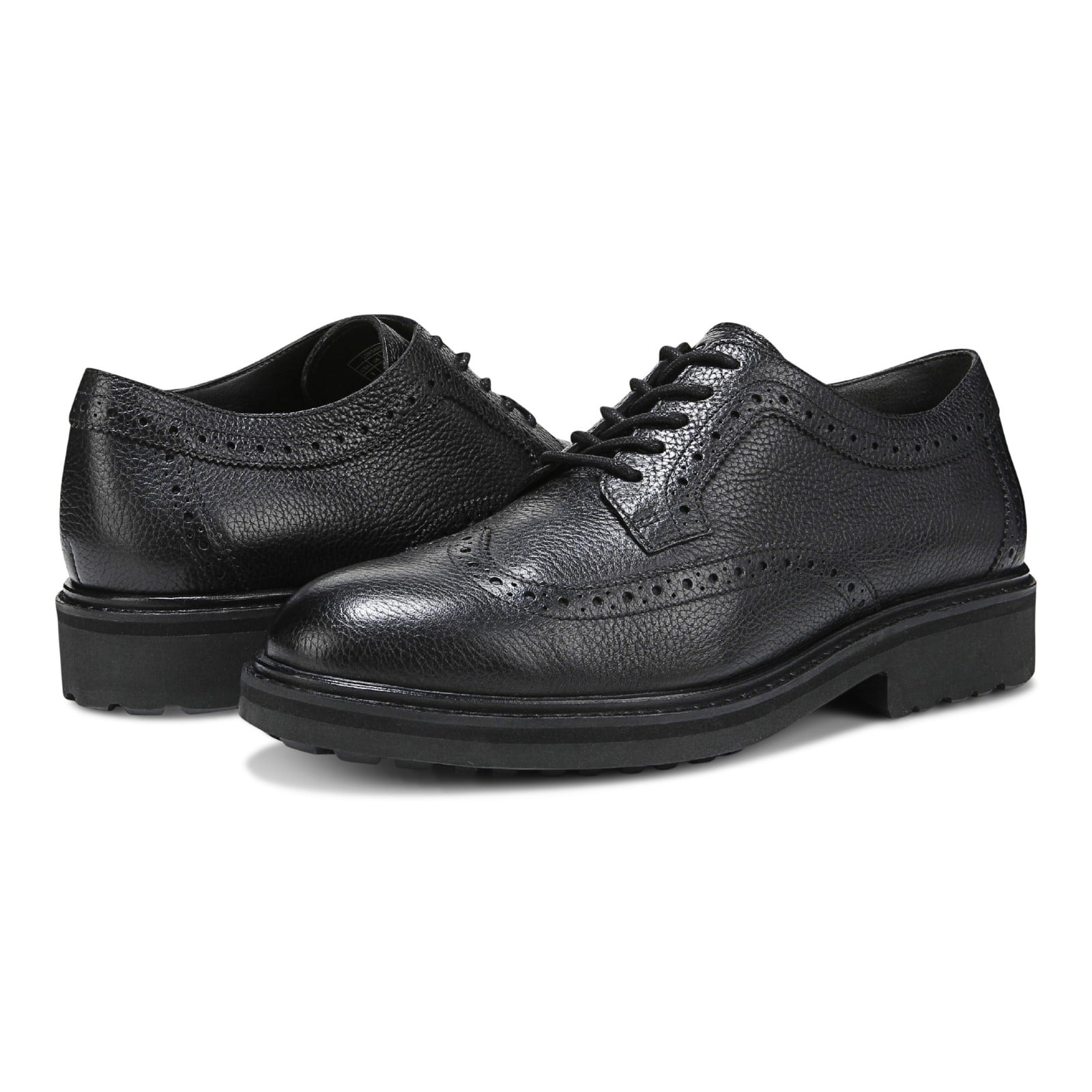 Vionic Lombard Men's Oxford Lace-Up Shoe - Black - pair left angle