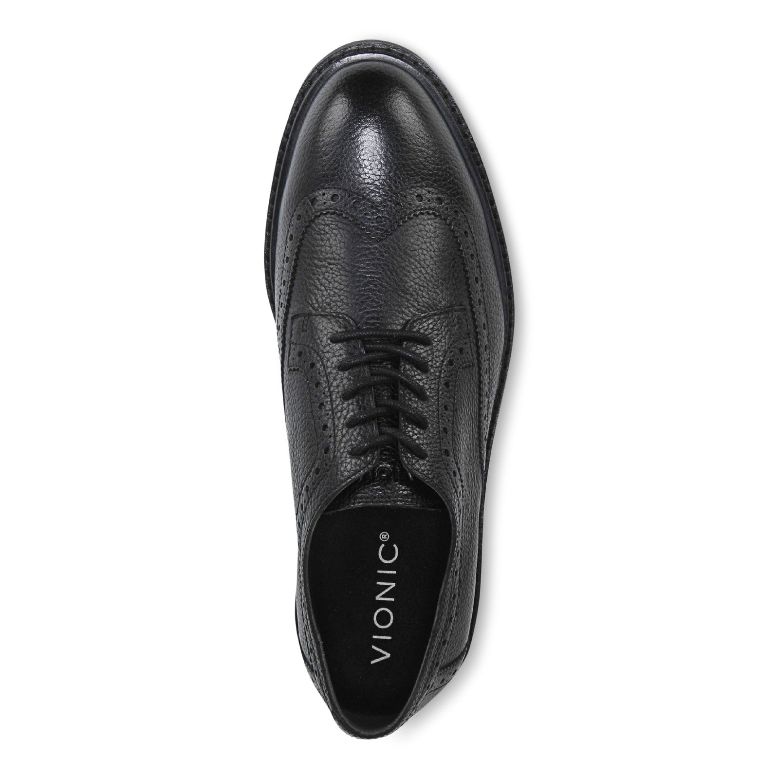 Vionic Lombard Men's Oxford Lace-Up Shoe - Black - Top