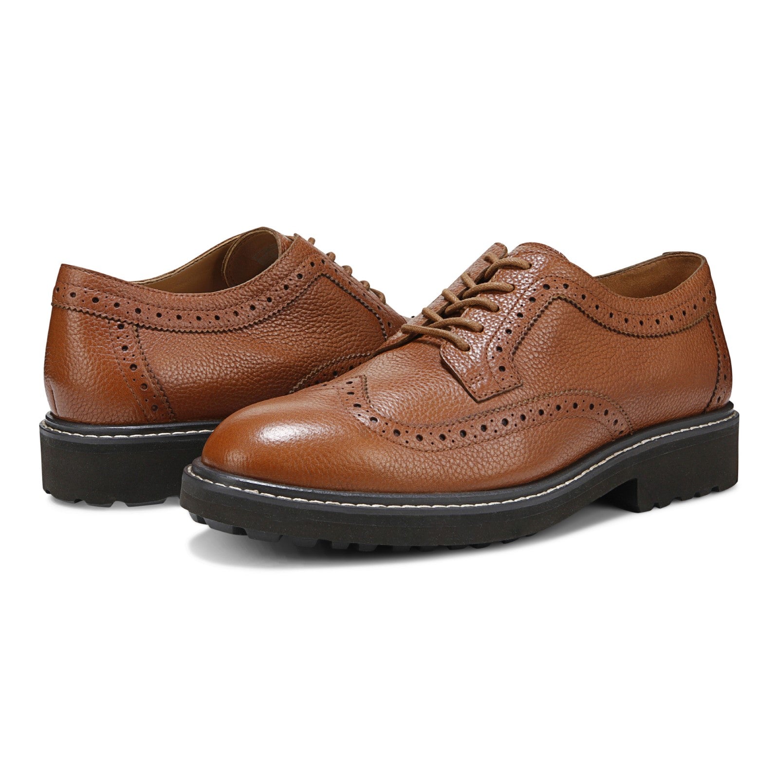 Vionic Lombard Men's Oxford Lace-Up Shoe - Tan - pair left angle