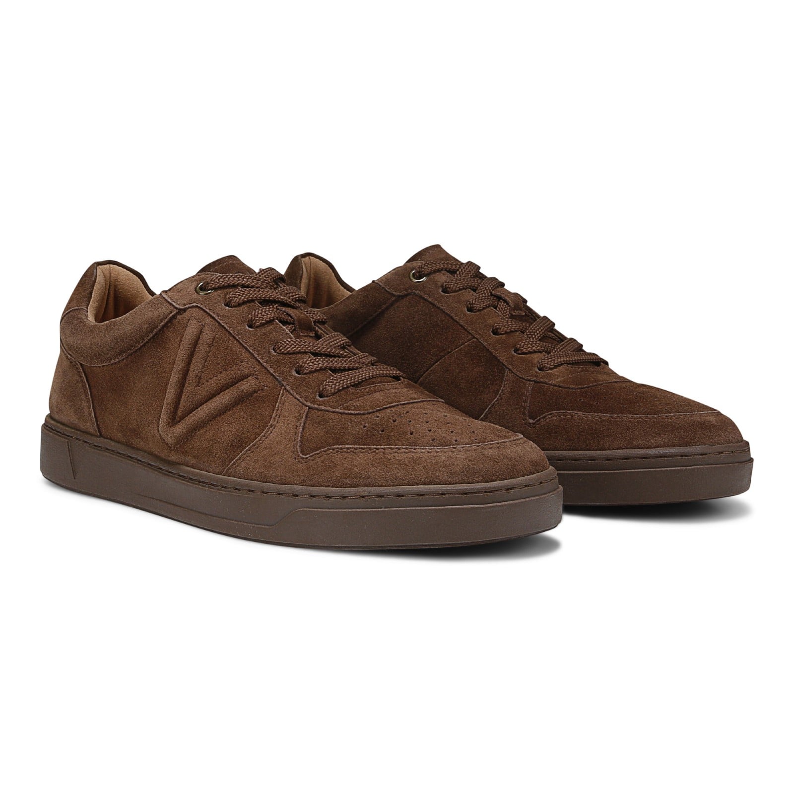 Vionic Lucas Court - Men's Casual Comfort Sneaker - Dark Brown - Pair