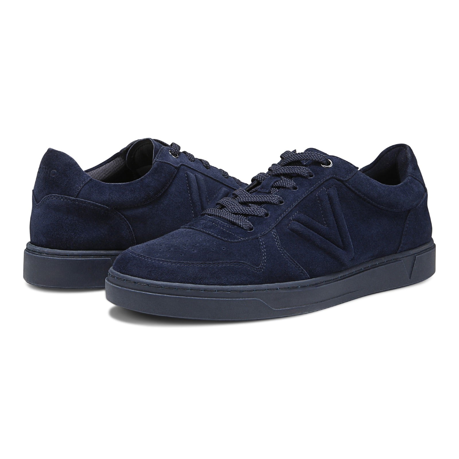 Vionic Lucas Court - Men's Casual Comfort Sneaker - Navy Blazer - pair left angle