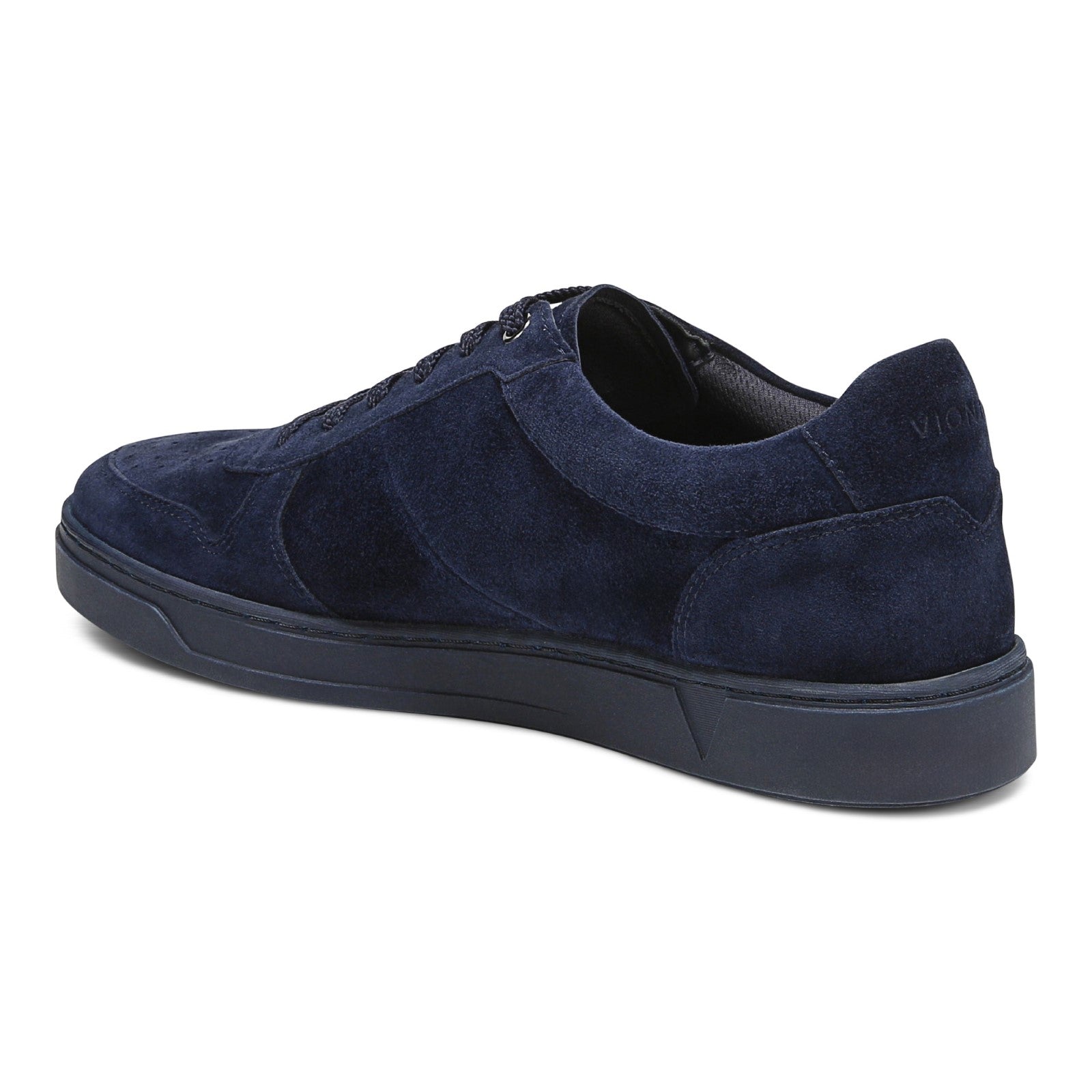 Vionic Lucas Court - Men's Casual Comfort Sneaker - Navy Blazer - Back angle