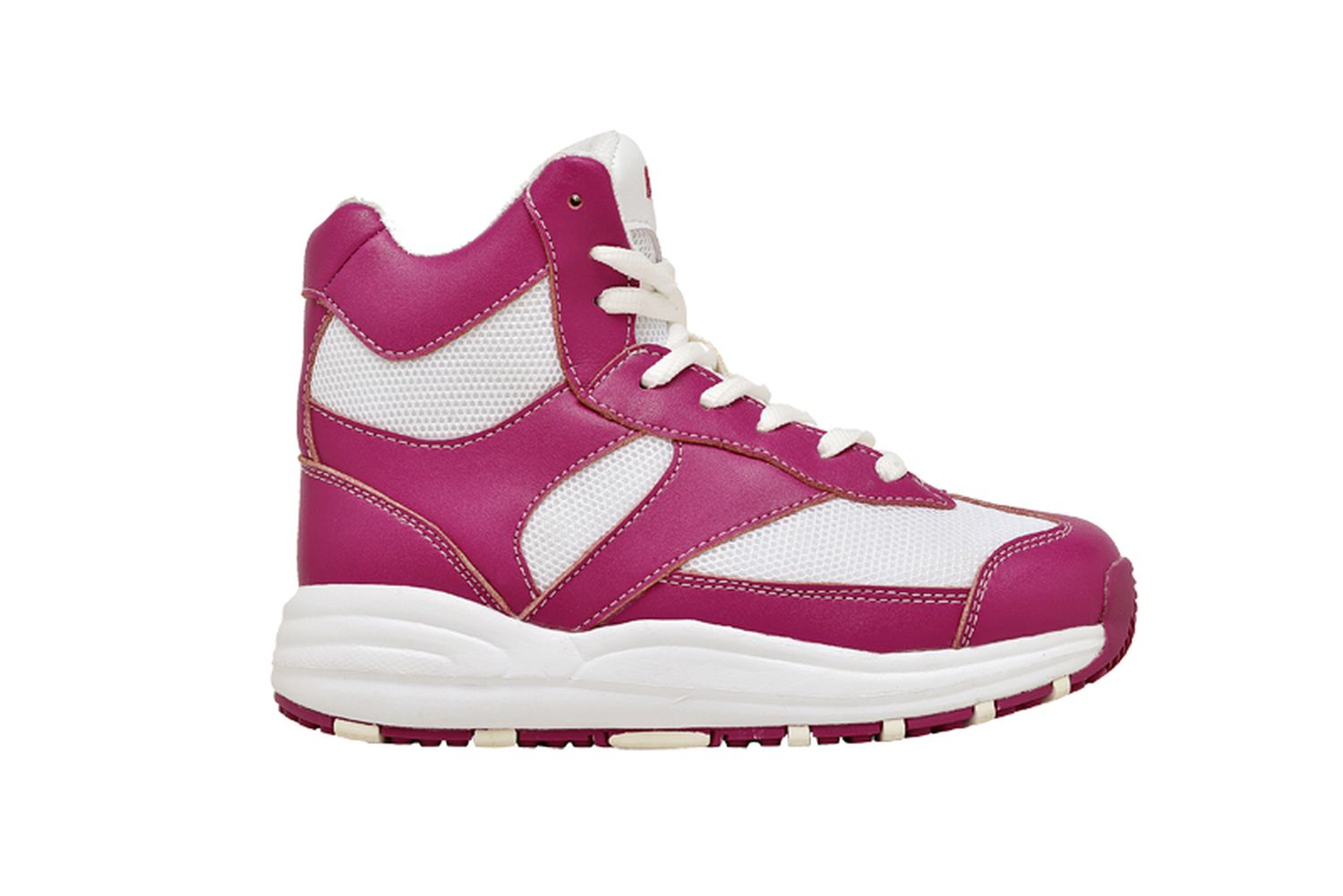 Mt. Emey Children's Orthopedic High-Top Slip Resistant Sneakers by Apis - Rosy Red/White 