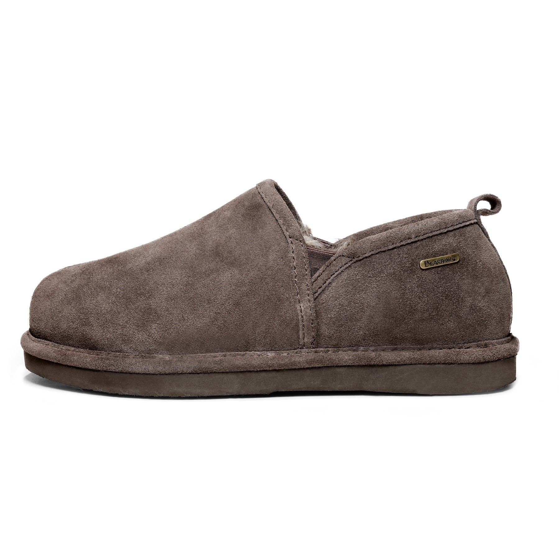 Bearpaw Maddox - Men's Chocolate Closed Back Suede Sheepskin Slipper - 2170M - 3 Side2
