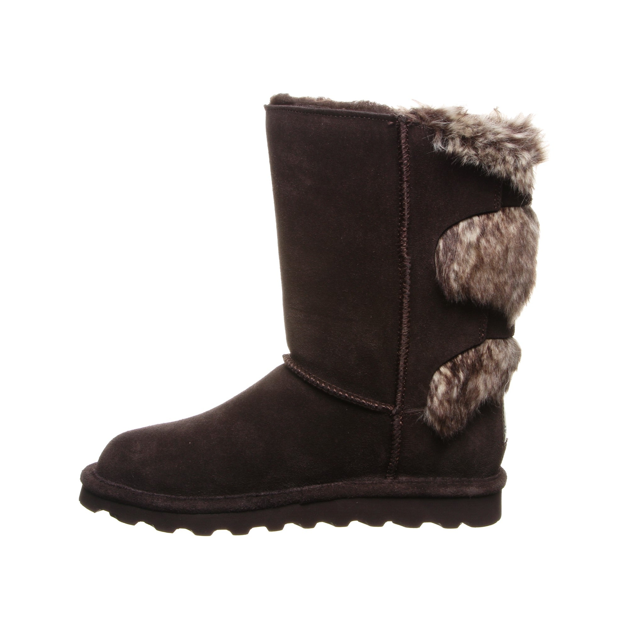Bearpaw Eloise Women's Leather Boots - 2185W  205 - Chocolate - Side View