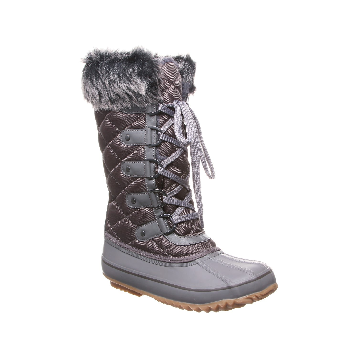 Bearpaw McKinley Women's Insulated Tall Lace-up Boots in Gray Fog