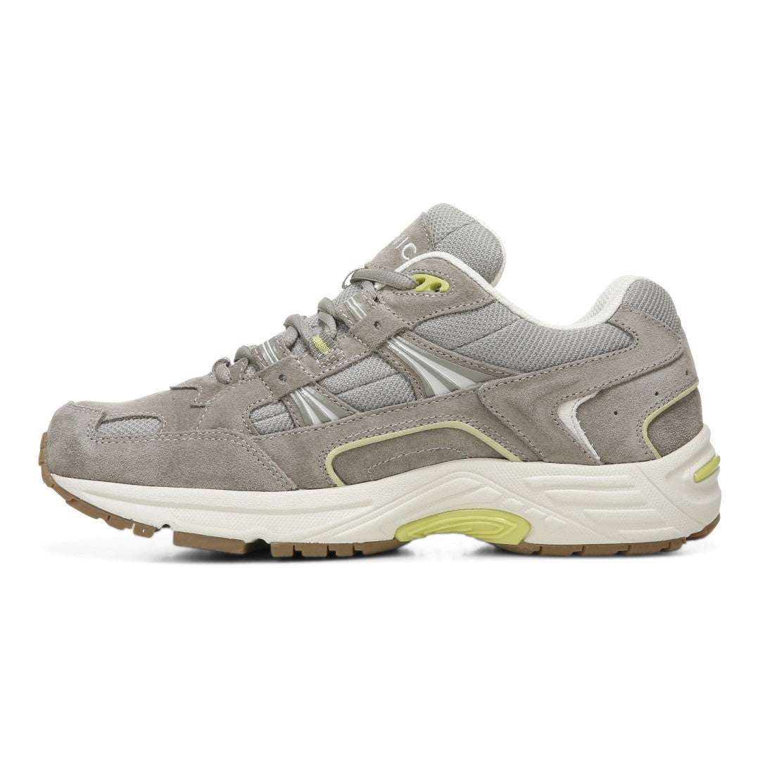 Vionic Walker Women's Plantar Fasciitis Shoe - Stone Suede - STONE SUEDE Left Side