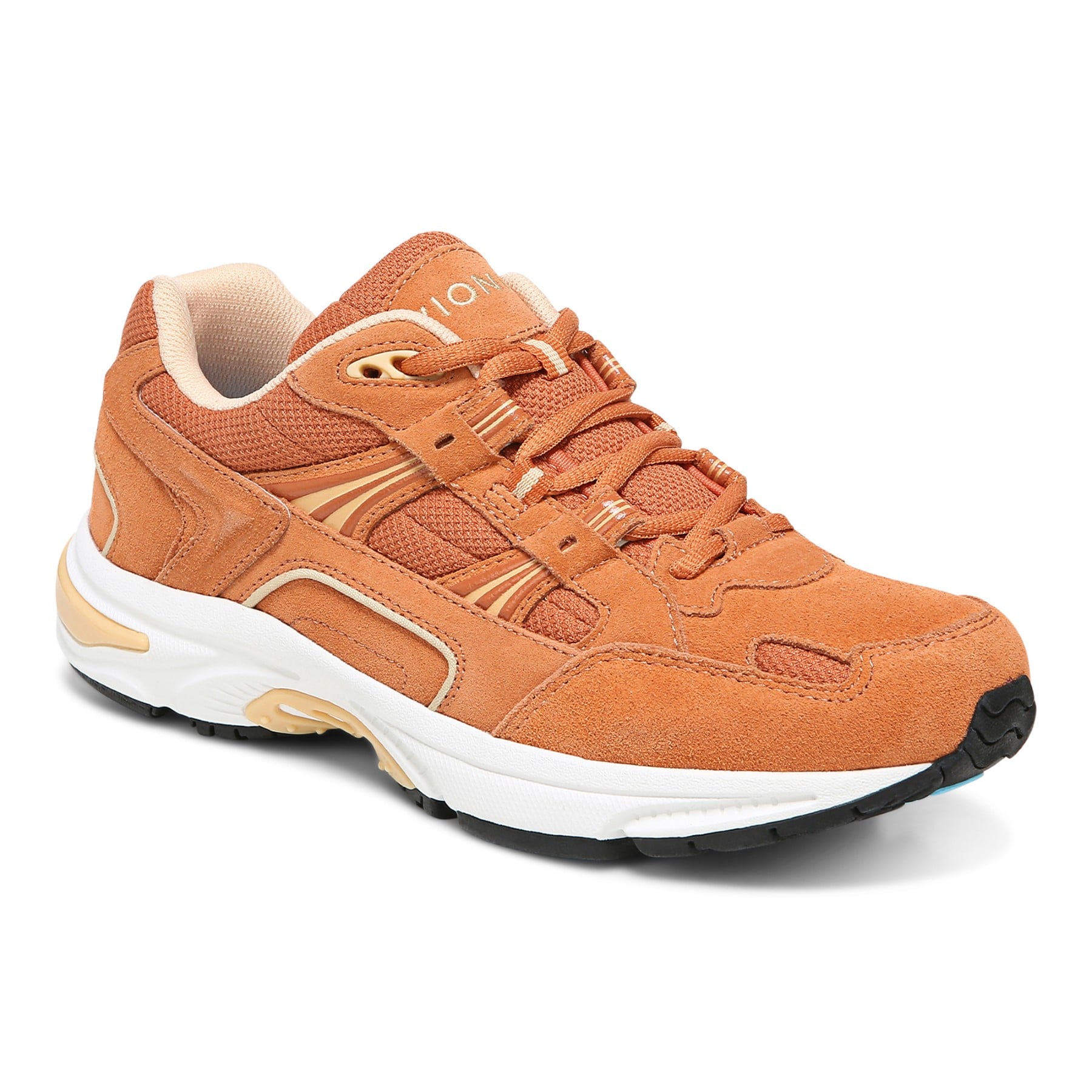 Vionic Walker Women's Plantar Fasciitis Shoe - Suede - Butternut - Angle main