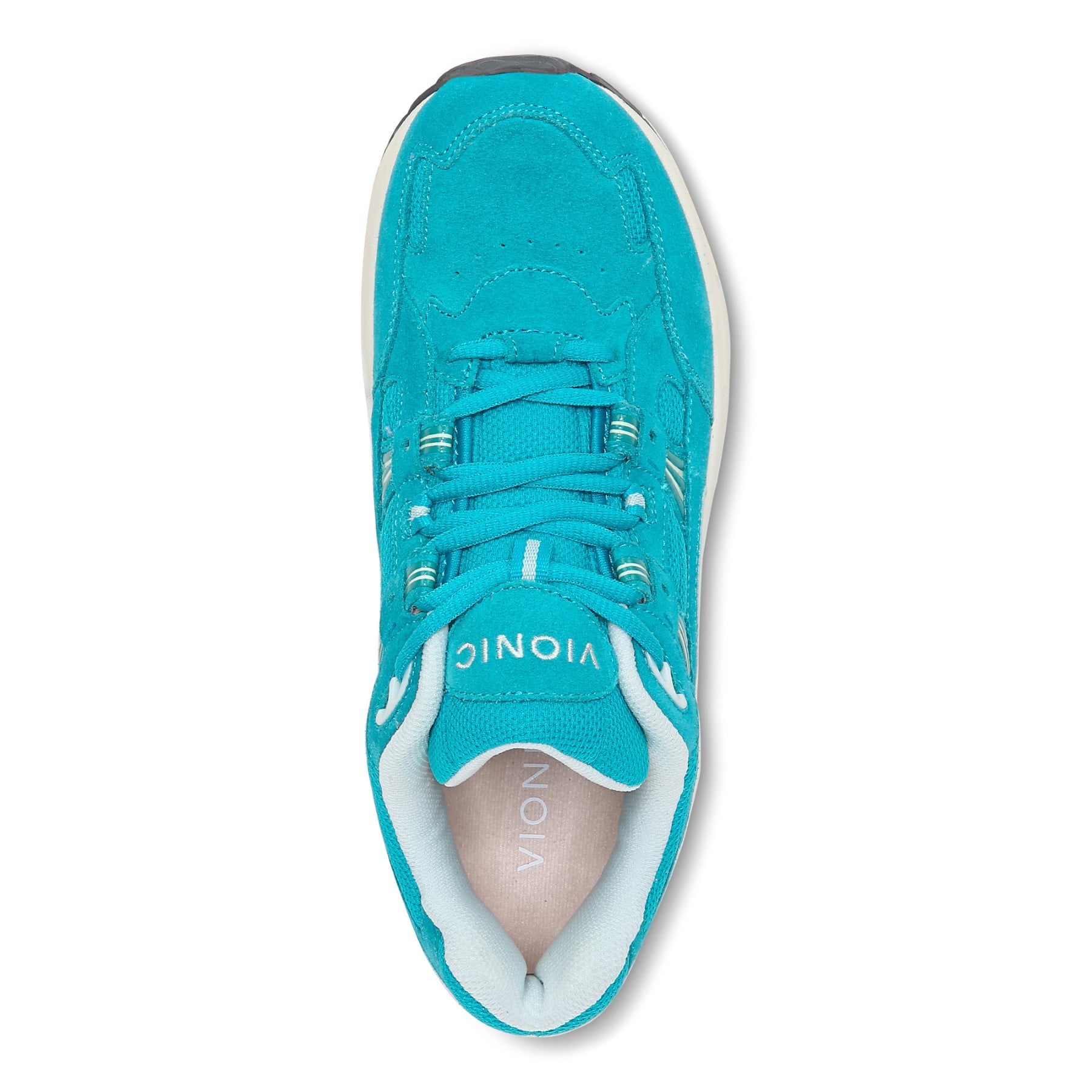 Vionic Walker Women's Plantar Fasciitis Shoe - Suede - Lake Blue - Top