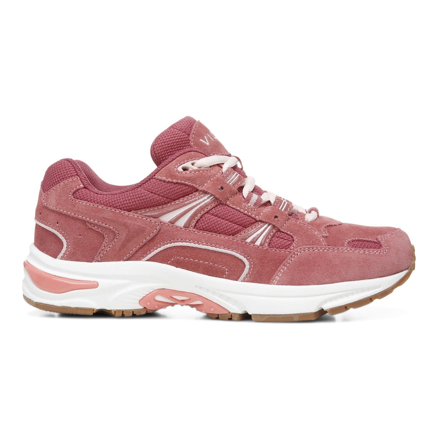 Vionic Walker Women's Plantar Fasciitis Shoe - Dusty Cedar Suede - DUSTY CEDAR SUEDE Right side