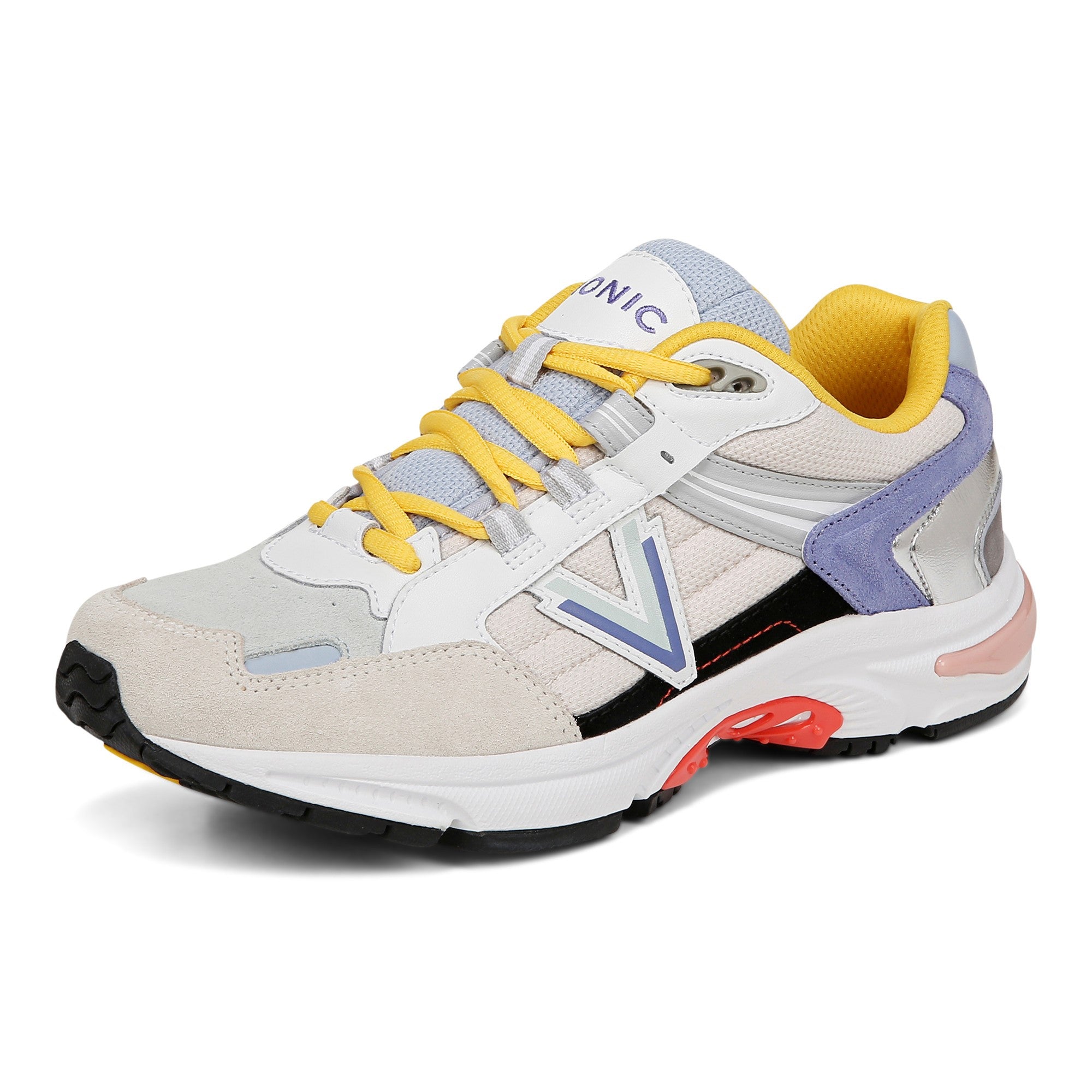 Vionic Classic Walker 2.0 Women's Athletic Walking Shoe - Cream/multi - Left angle