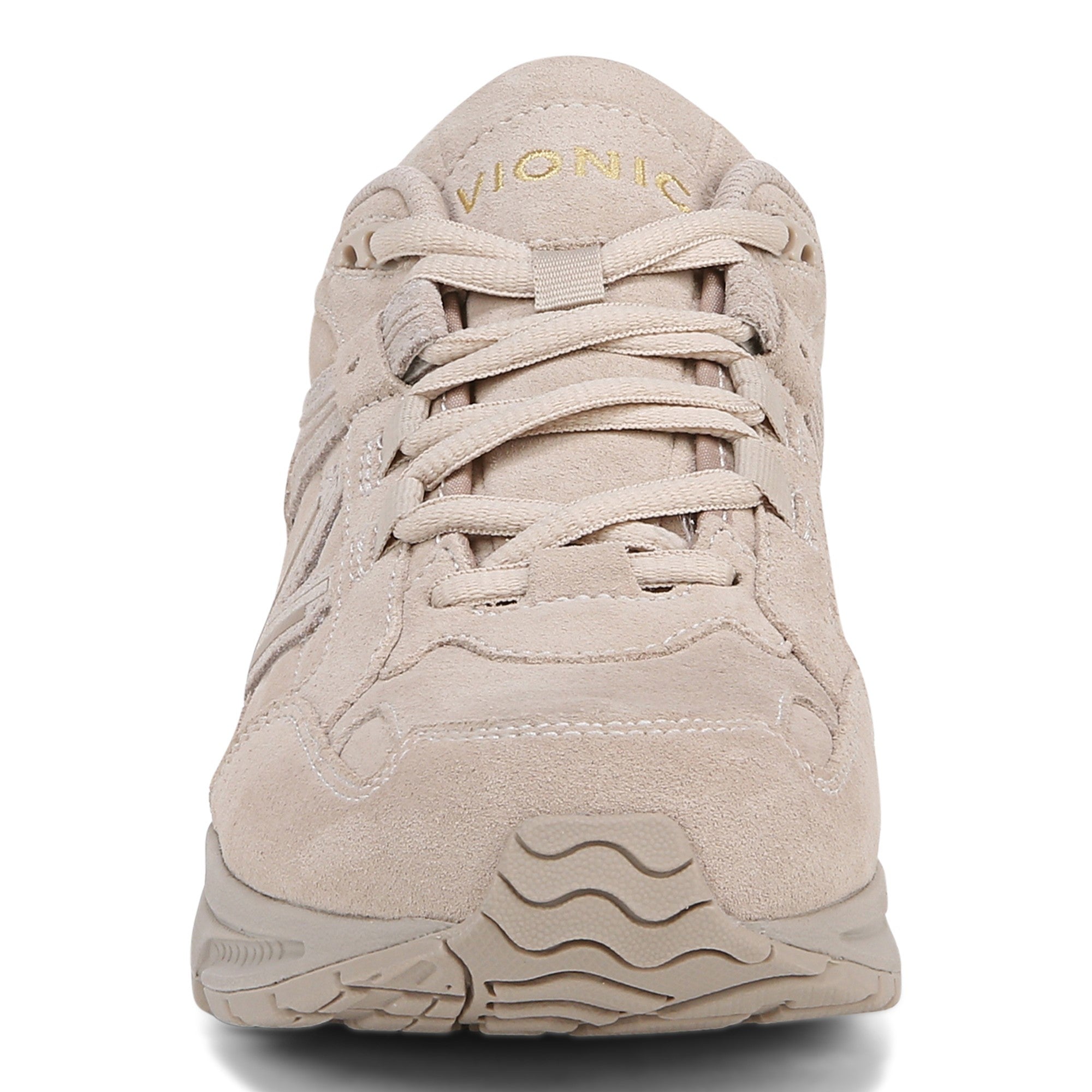 Vionic Classic Walker 2.0 Women's Athletic Walking Shoe - Oatmeal Beige/ Gold - Front