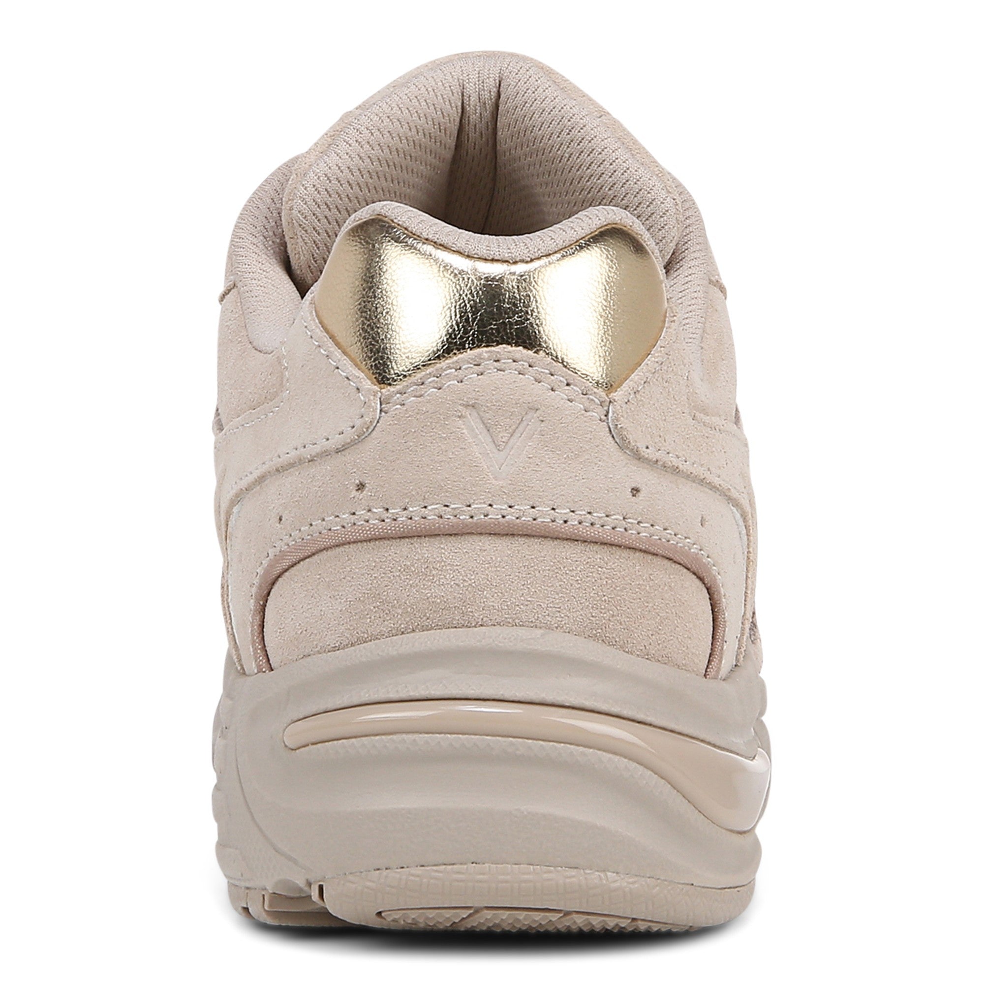 Vionic Classic Walker 2.0 Women's Athletic Walking Shoe - Oatmeal Beige/ Gold - Back