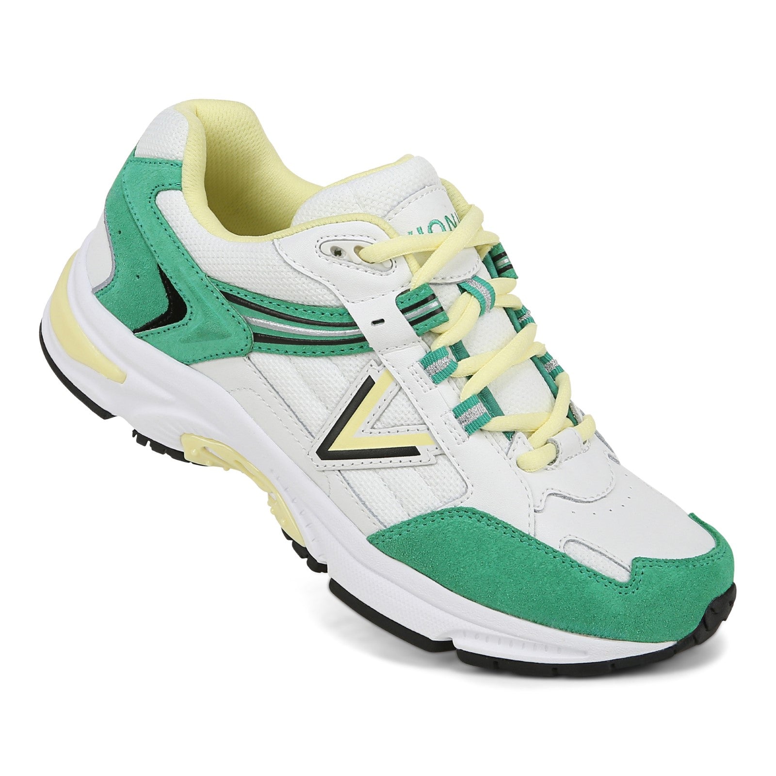 Vionic Classic Walker 2.0 Women's Athletic Walking Shoe - White/green - 23WALK 2.0-J0683L4102-WHITE GREEN-13fl-med