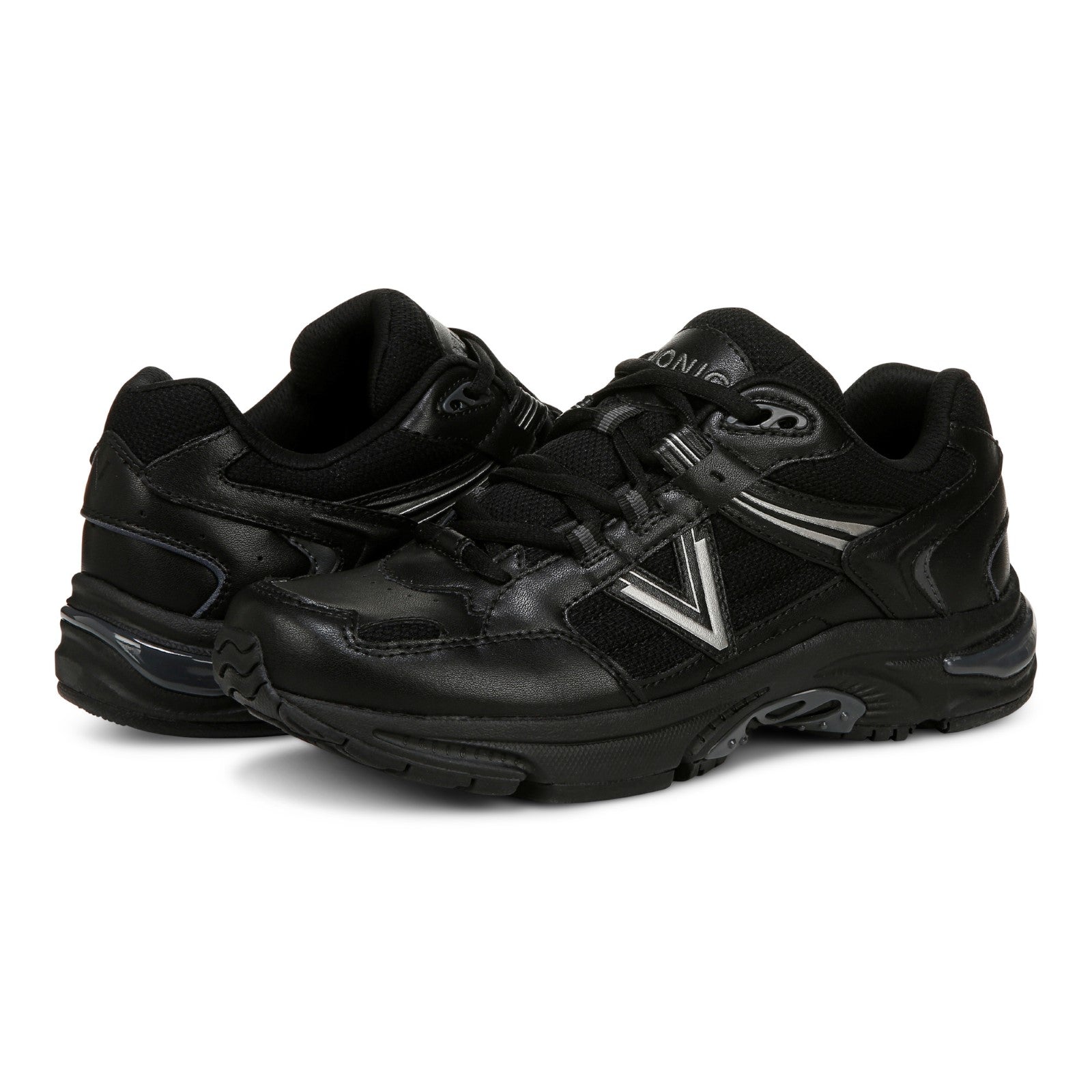 Vionic Classic Walker 2.0 Women's Athletic Walking Shoe - Black - pair left angle
