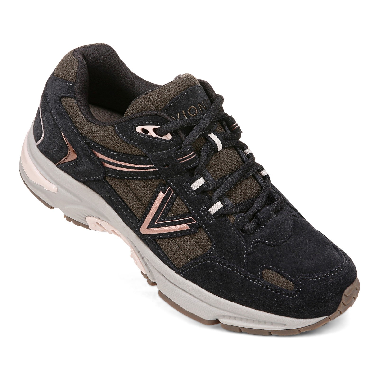 Vionic Classic Walker 2.0 Women's Athletic Walking Shoe - Phantom Grey/Dark Khaki - 23WALK 2.0-J0683L7020-PHANTOM GREY DARK KHAKI-13fl-med