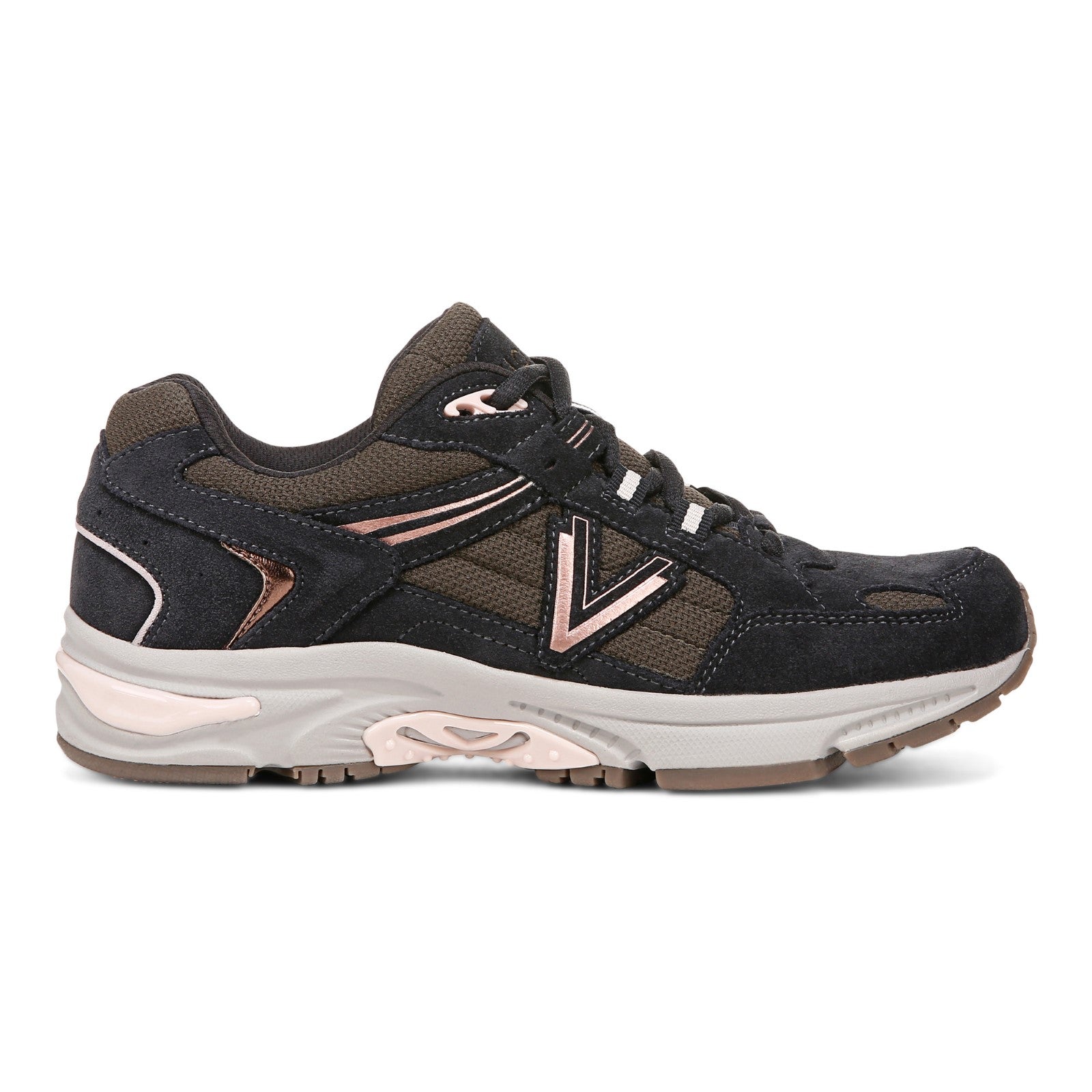 Vionic Classic Walker 2.0 Women's Athletic Walking Shoe - Phantom Grey/Dark Khaki - Right side