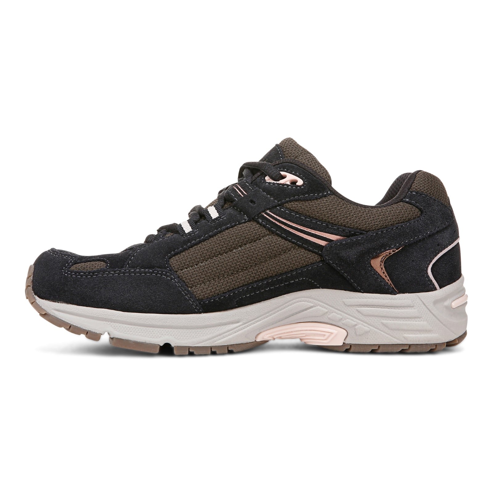 Vionic Classic Walker 2.0 Women's Athletic Walking Shoe - Phantom Grey/Dark Khaki - Left Side