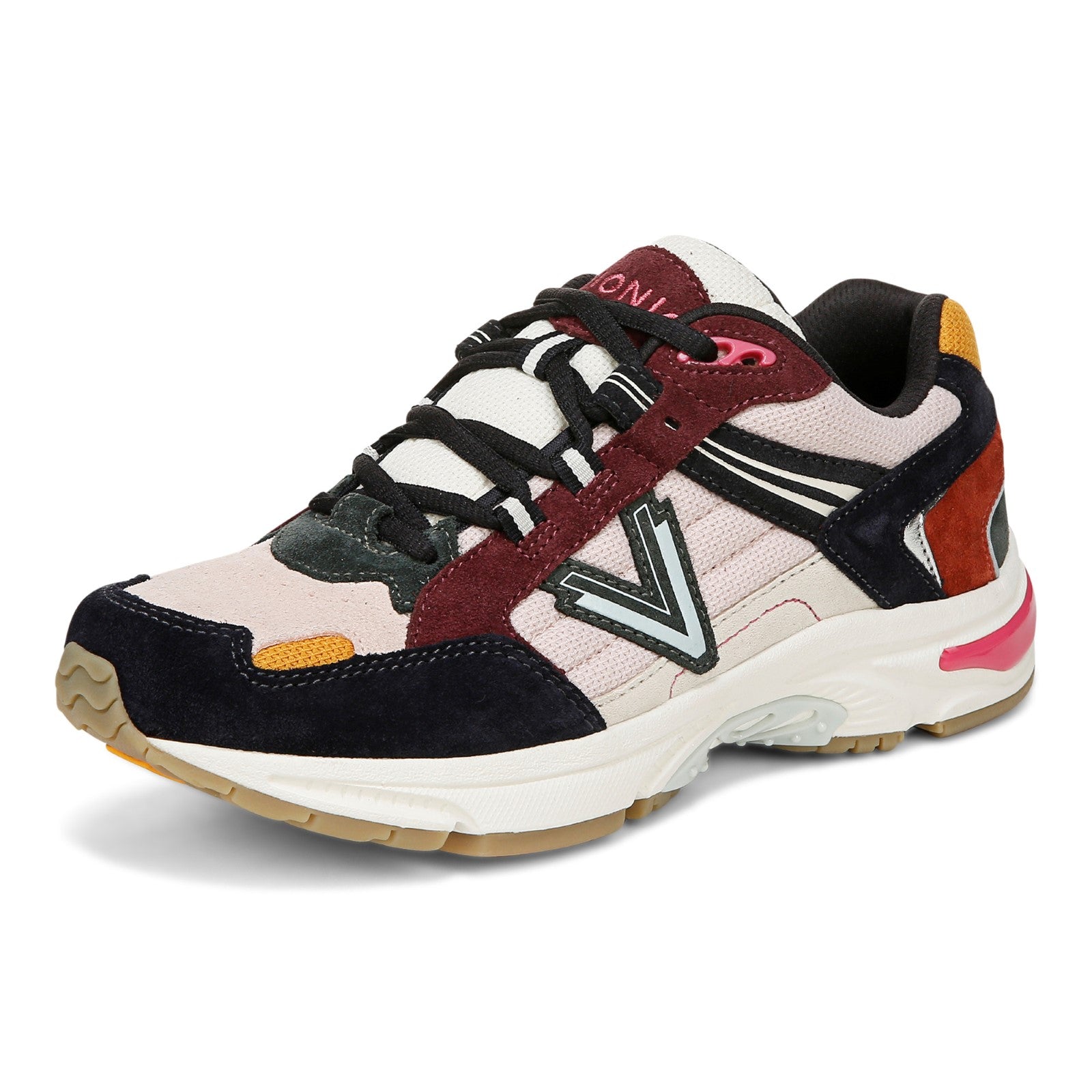 Vionic Classic Walker 2.0 Women's Athletic Walking Shoe - Port Wine Multi - Left angle