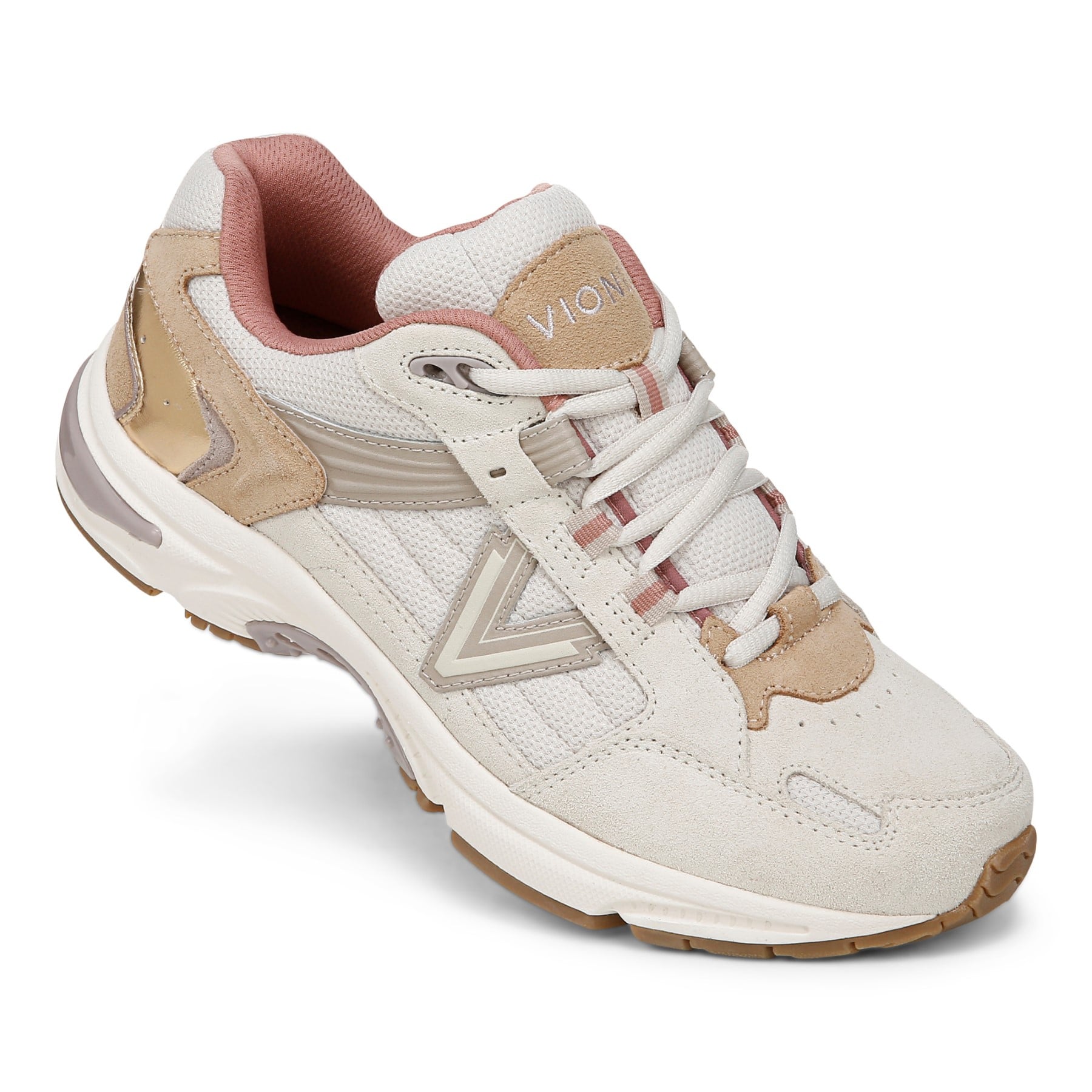 Vionic Classic Walker 2.0 Women's Athletic Walking Shoe - Cream/ Sand - 23WALK 2.0-J0683L9106-CREAM SAND-13fl-med