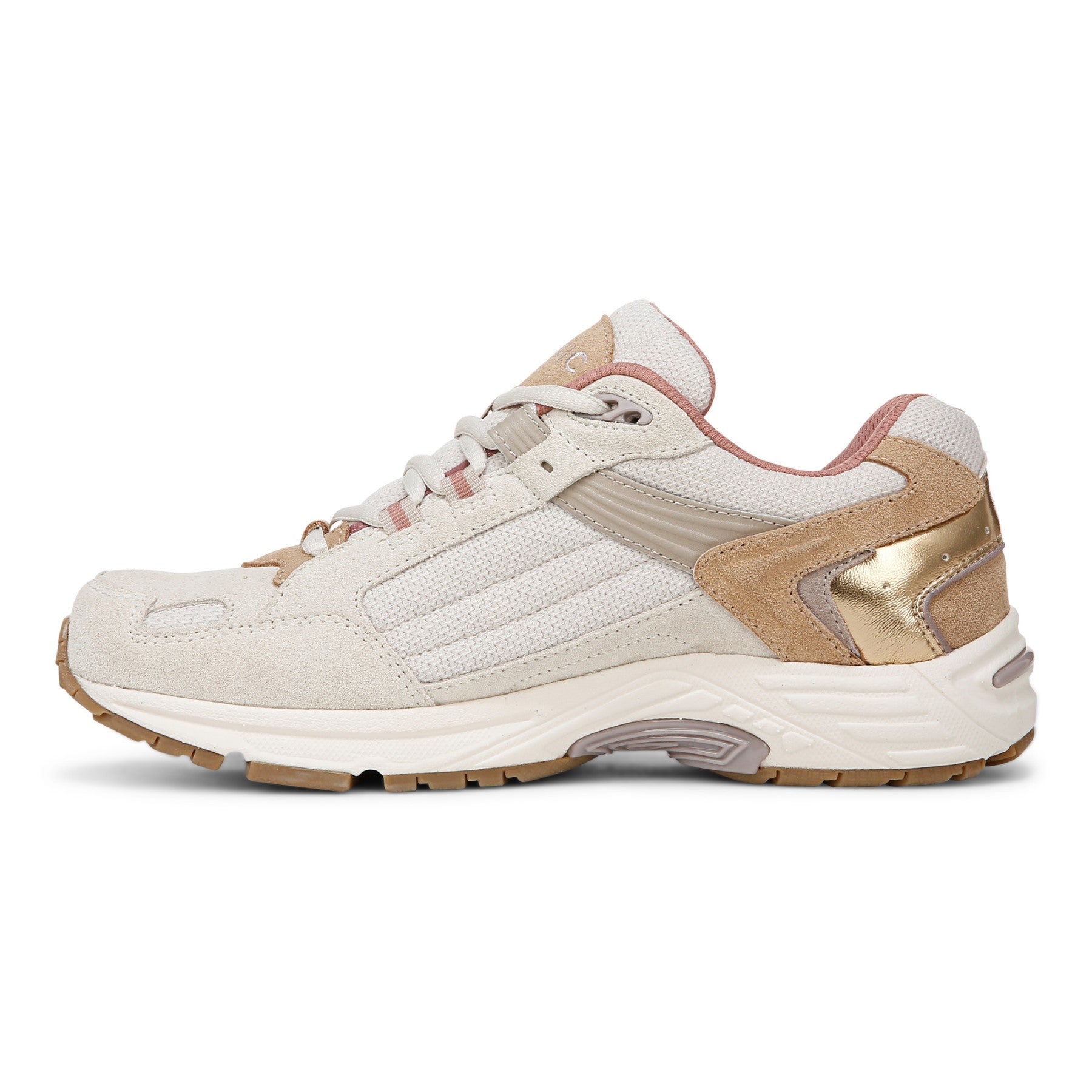 Vionic Classic Walker 2.0 Women's Athletic Walking Shoe - Cream/ Sand - Left Side
