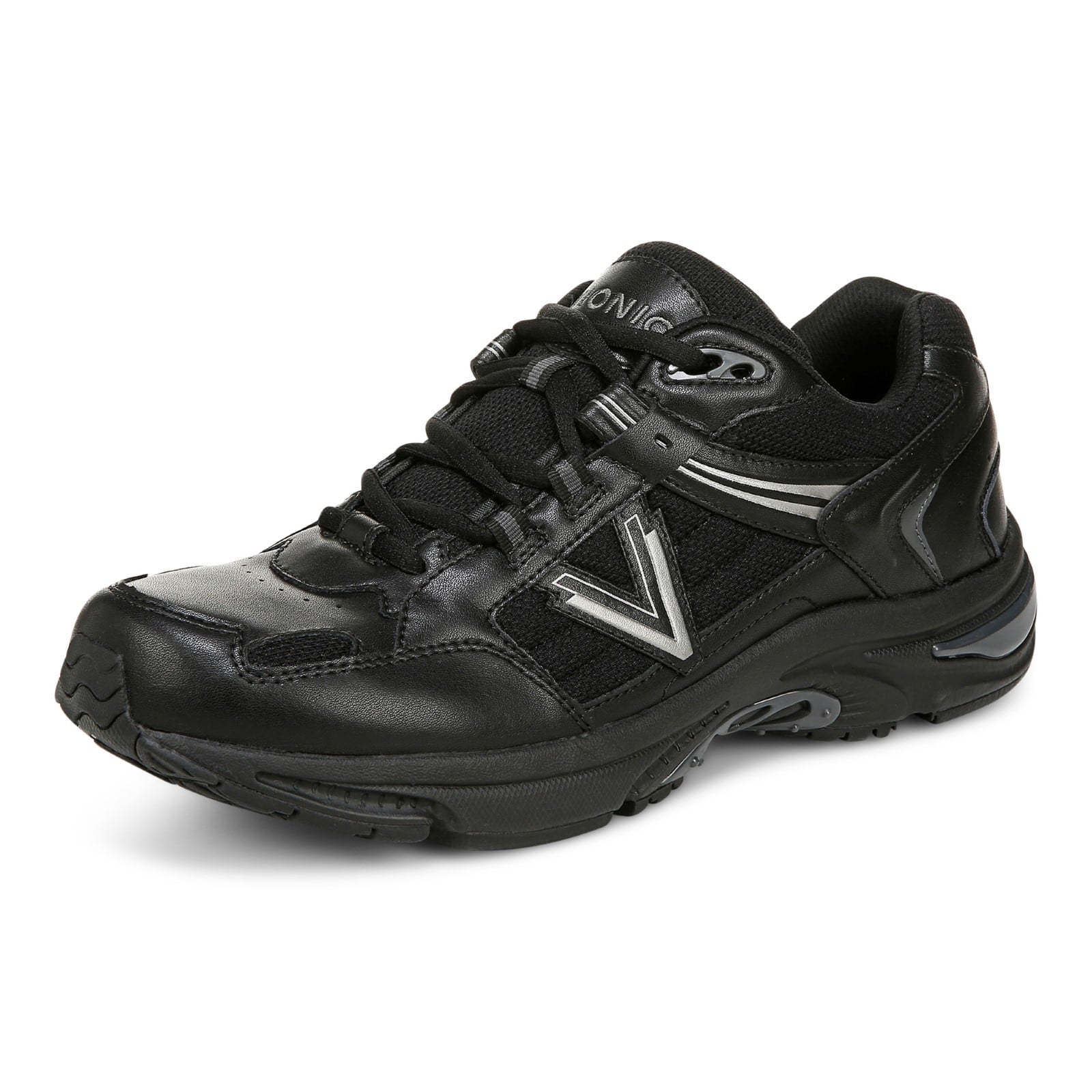 Vionic 23walk 2.0 Men's Orthotic Oxford/Lace-Up Sneaker - Black - Left angle