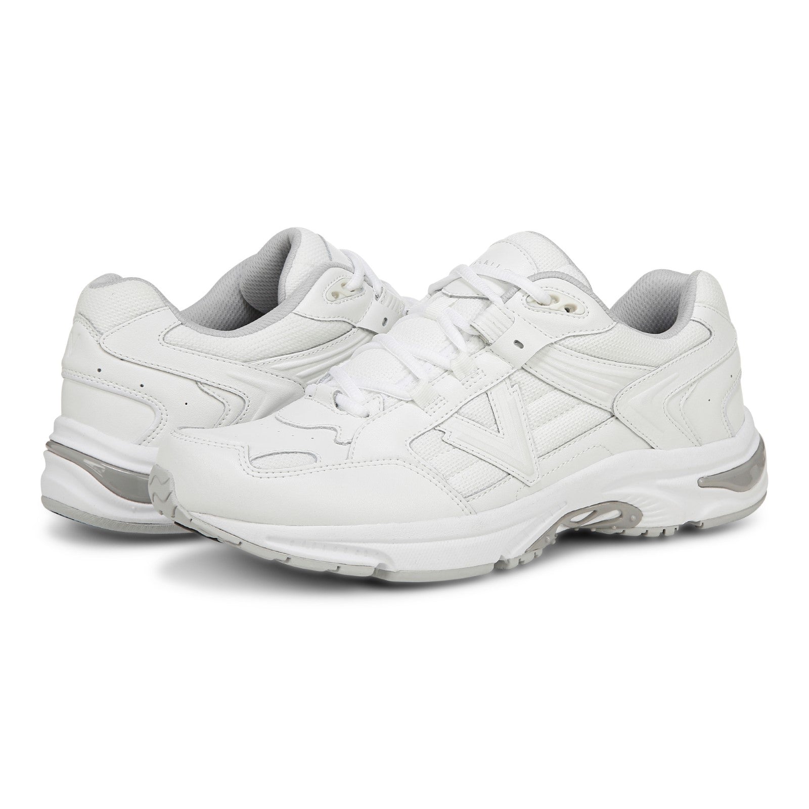 Vionic 23walk 2.0 Men's Orthotic Oxford/Lace-Up Sneaker - White - pair left angle